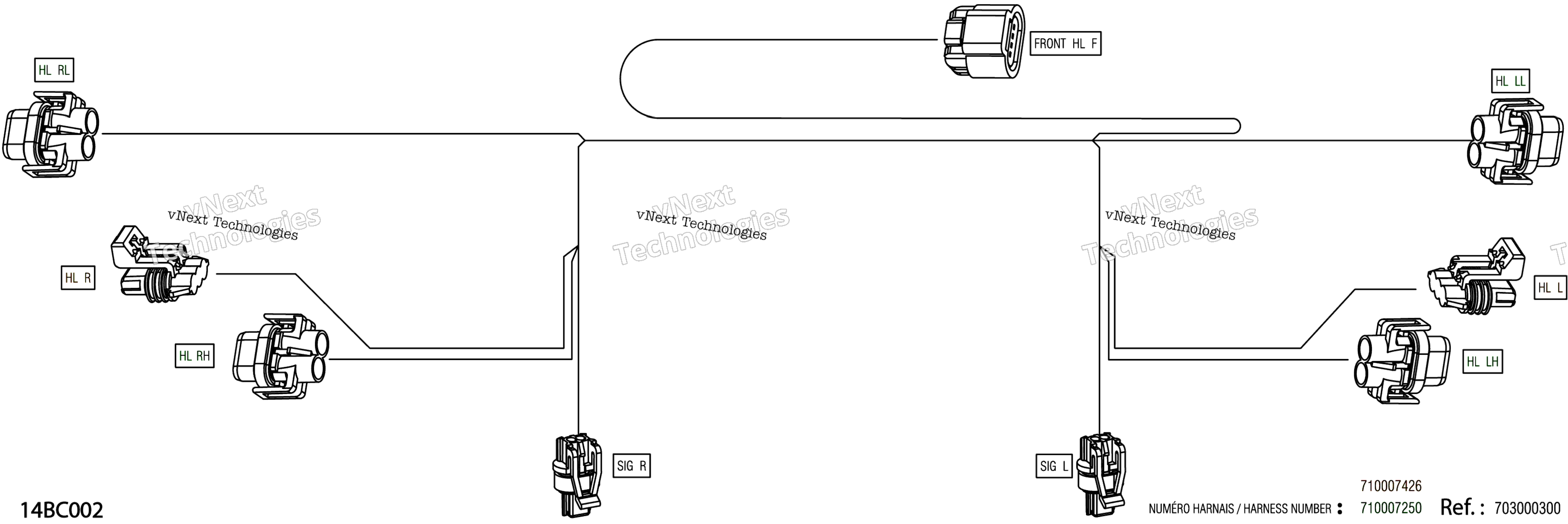 Электрооборудование - Front Wiring Harness - 710007426
