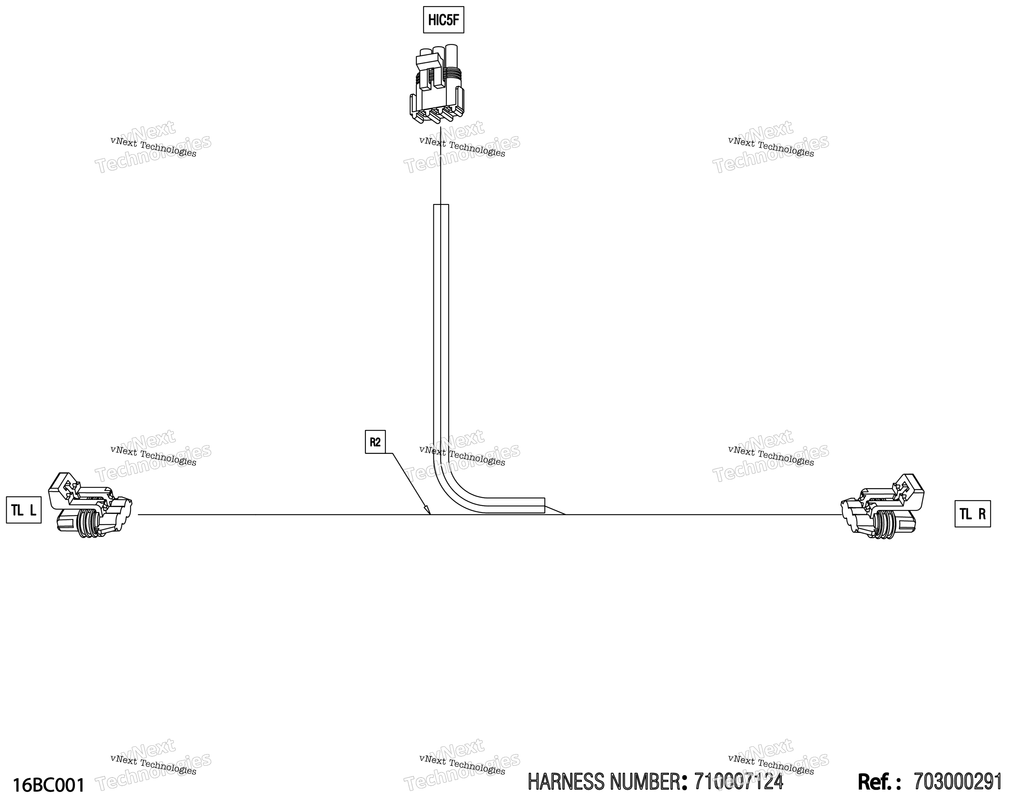 Электрооборудование - Taillight Wiring Harness - 710007124