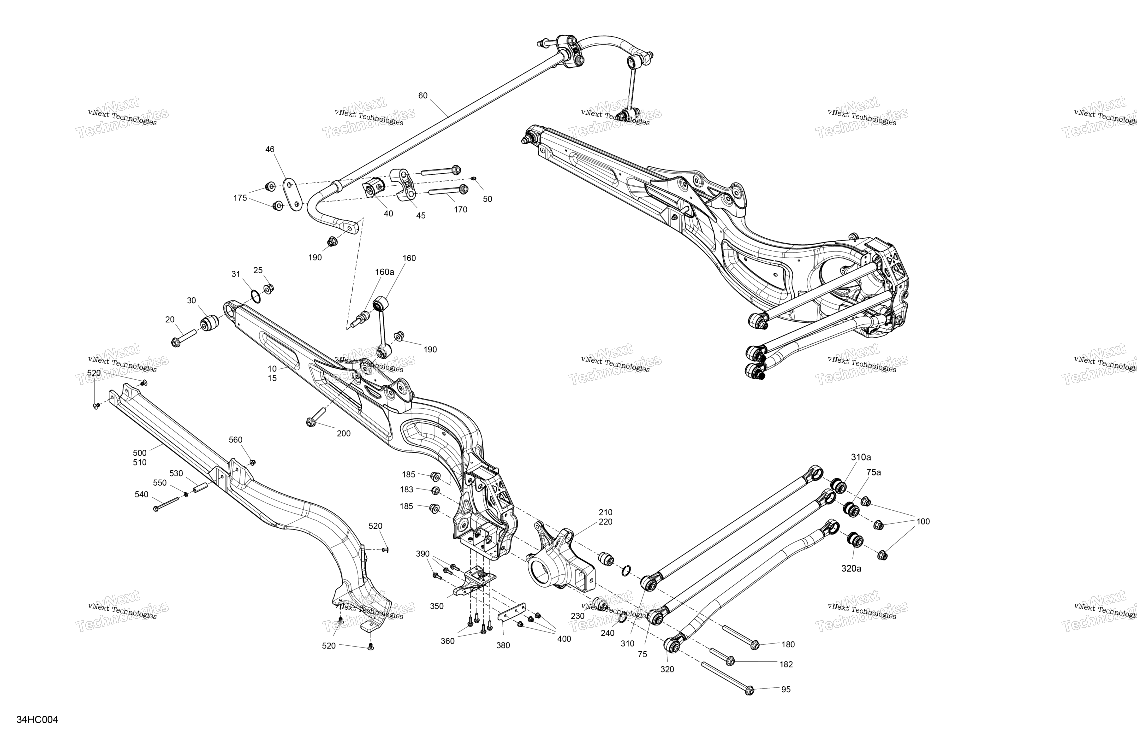 Подвеска - Rear Components - 64In