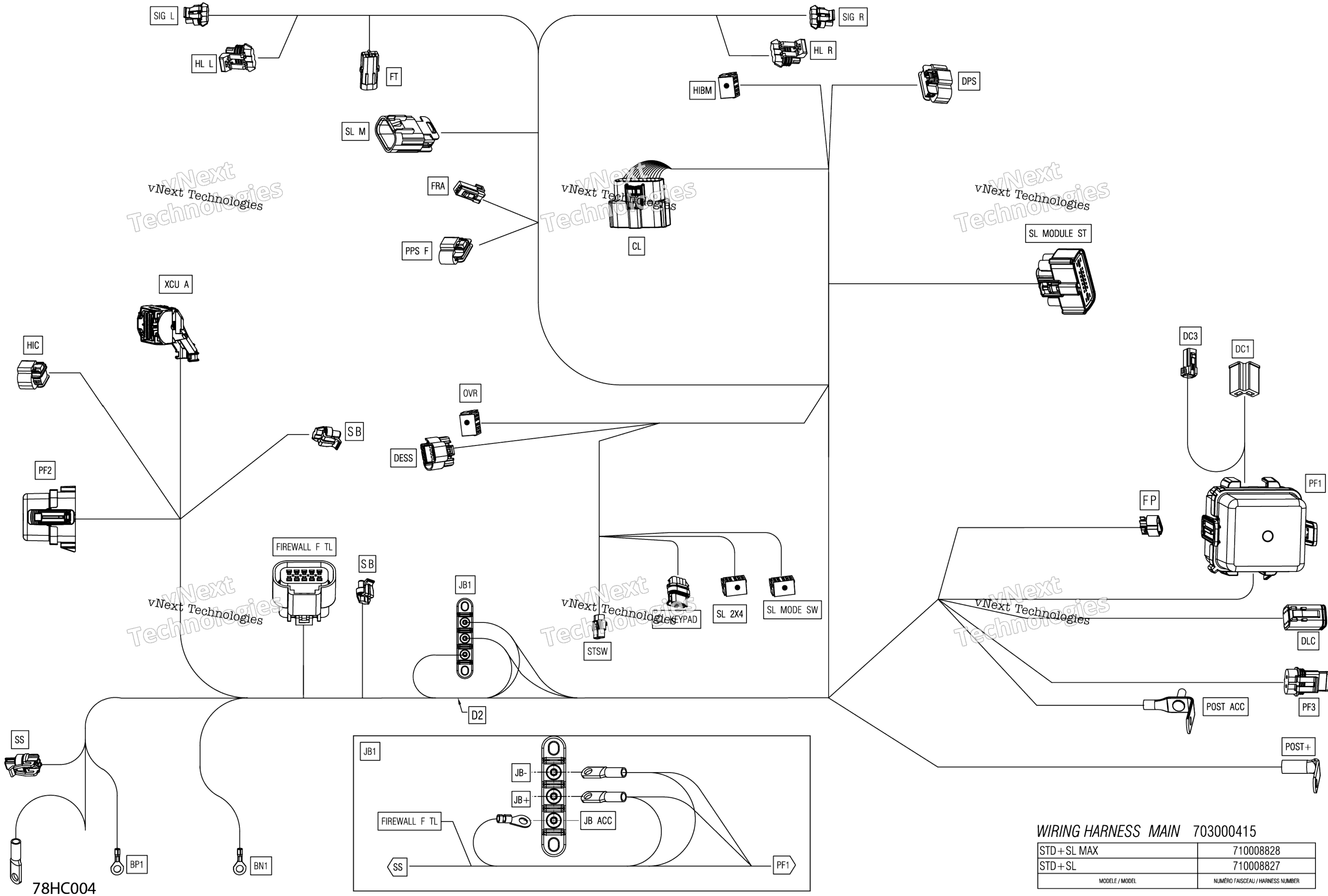 Электрооборудование - Main Harness - 710008828