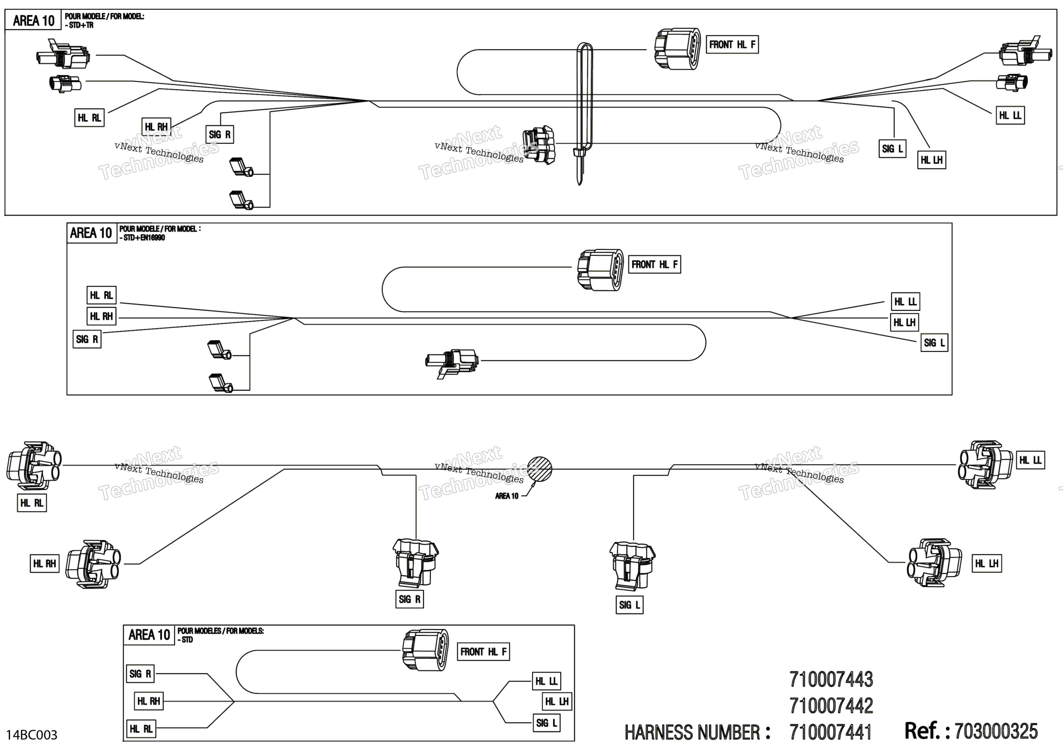 Электрооборудование - Front Wiring Harness - 710007441