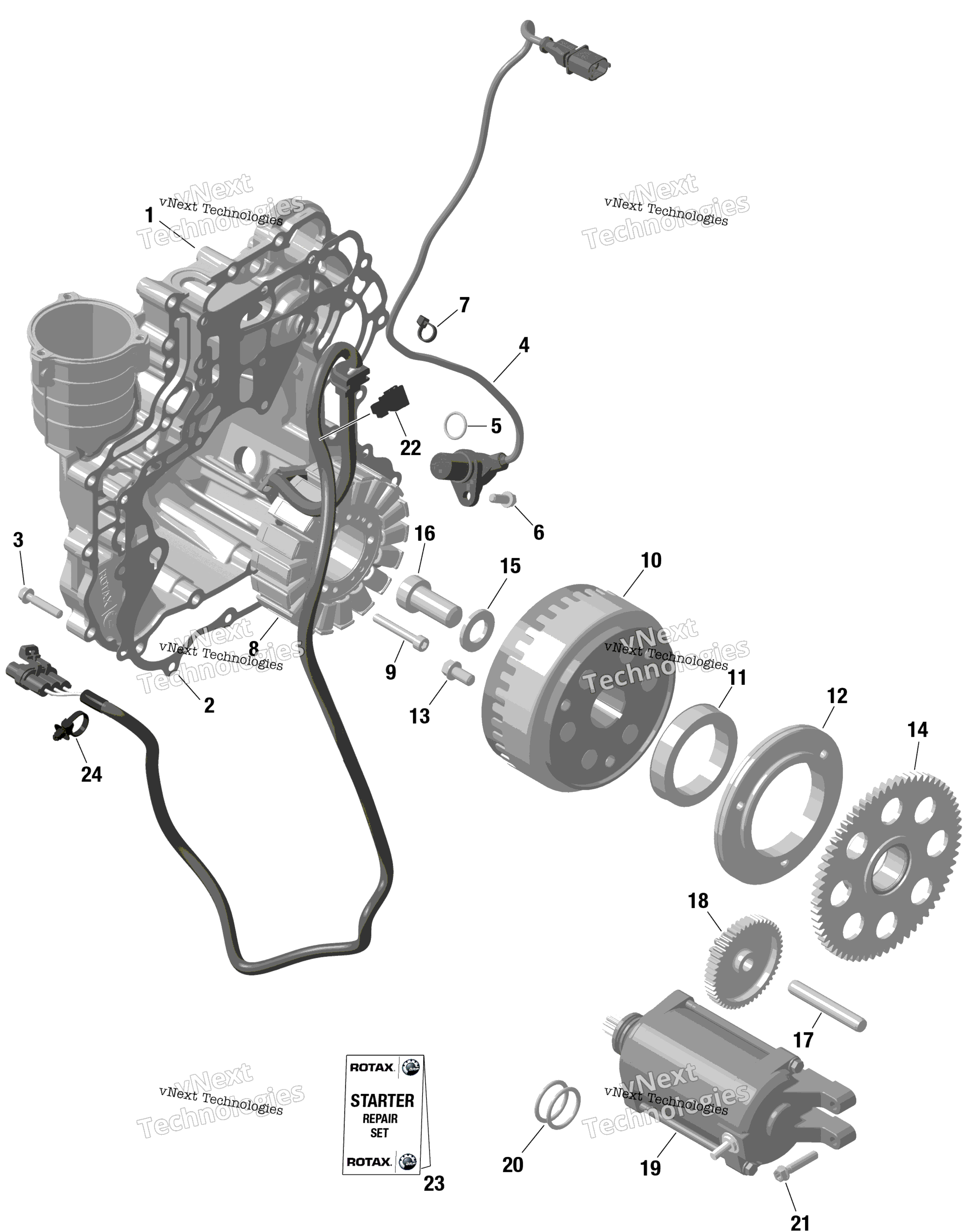 Rotax Magneto и Electric Starter