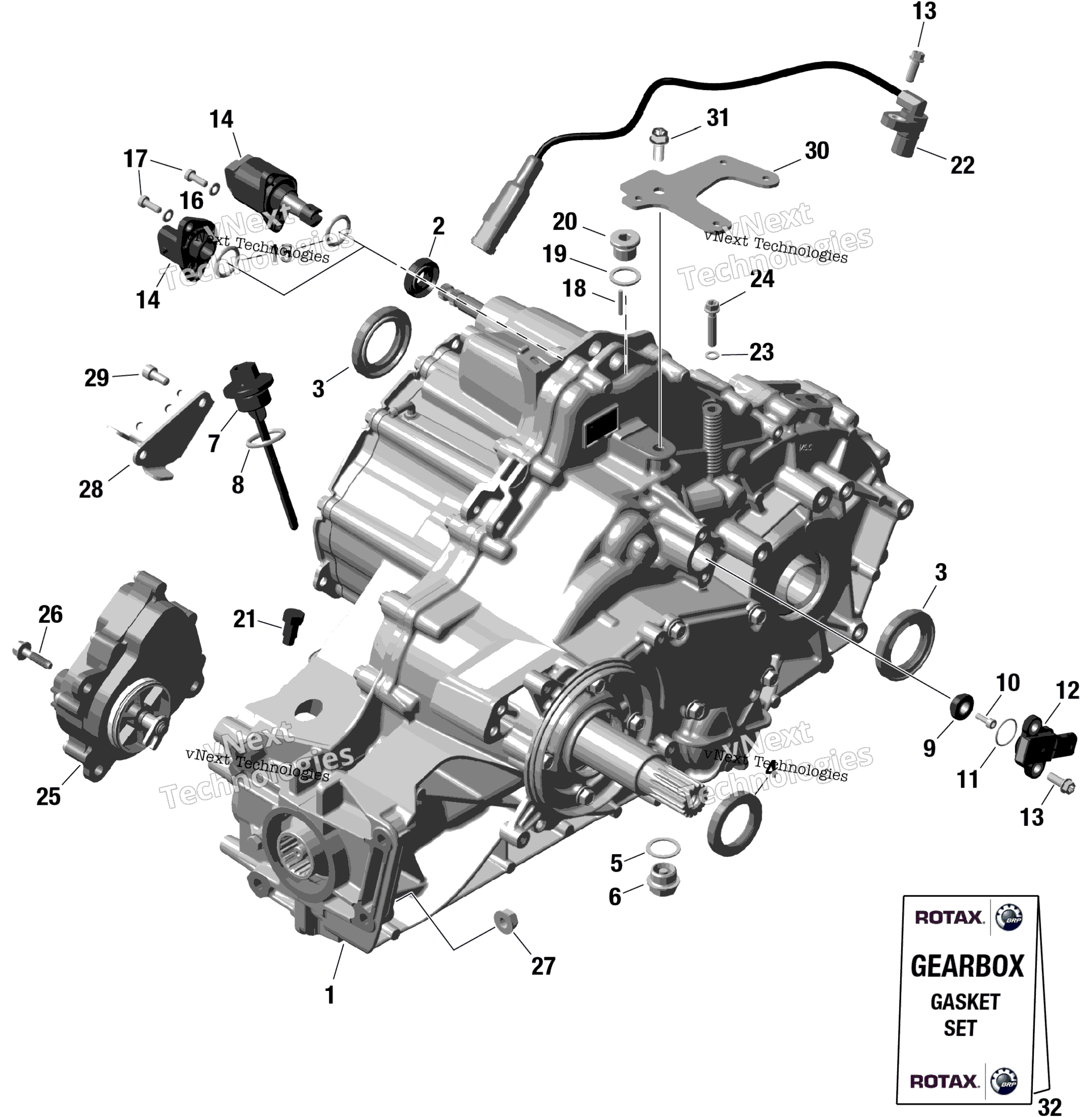 Rotax Gearbox Assy