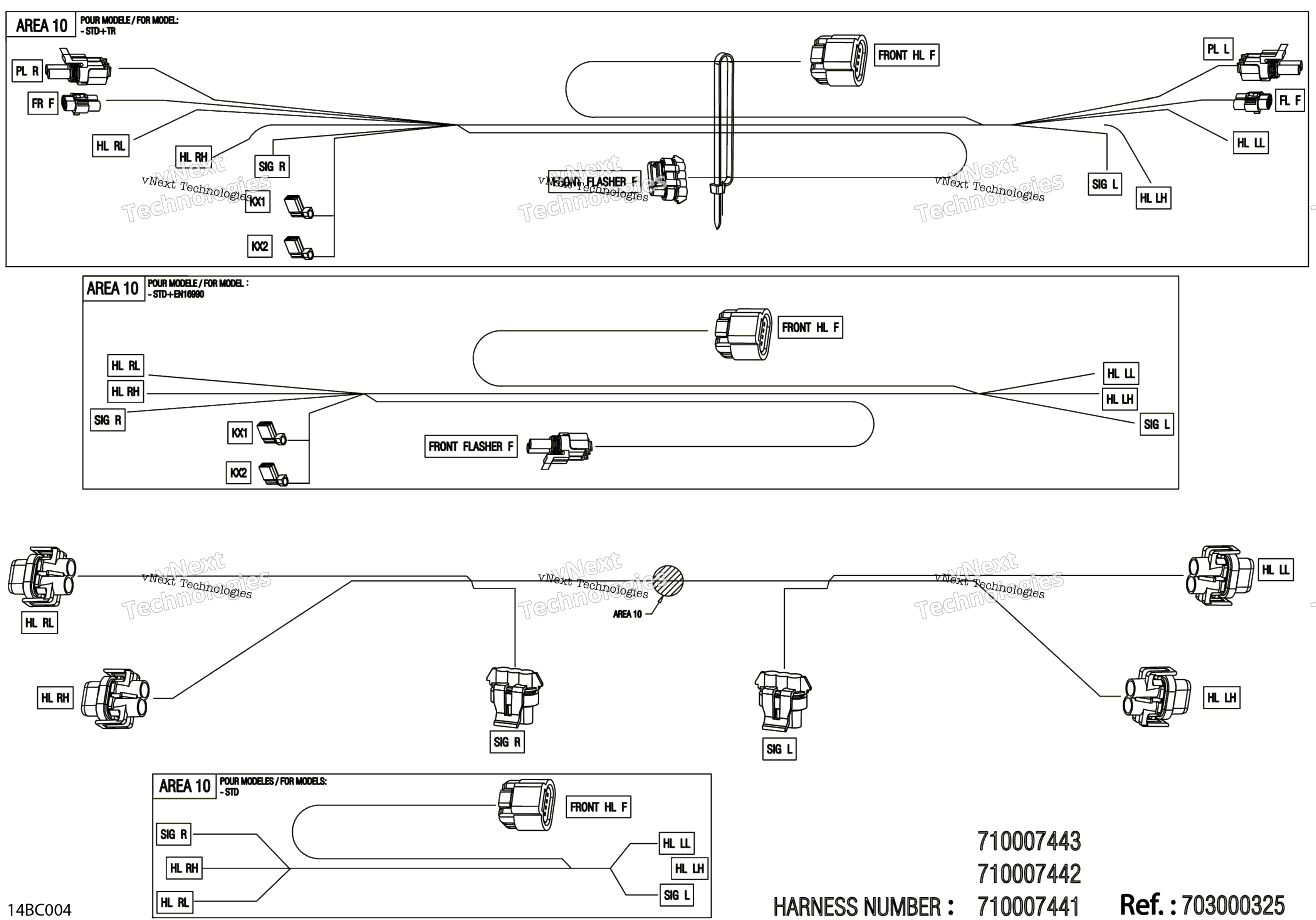 Электрооборудование - Front Wiring Harness - 710007442