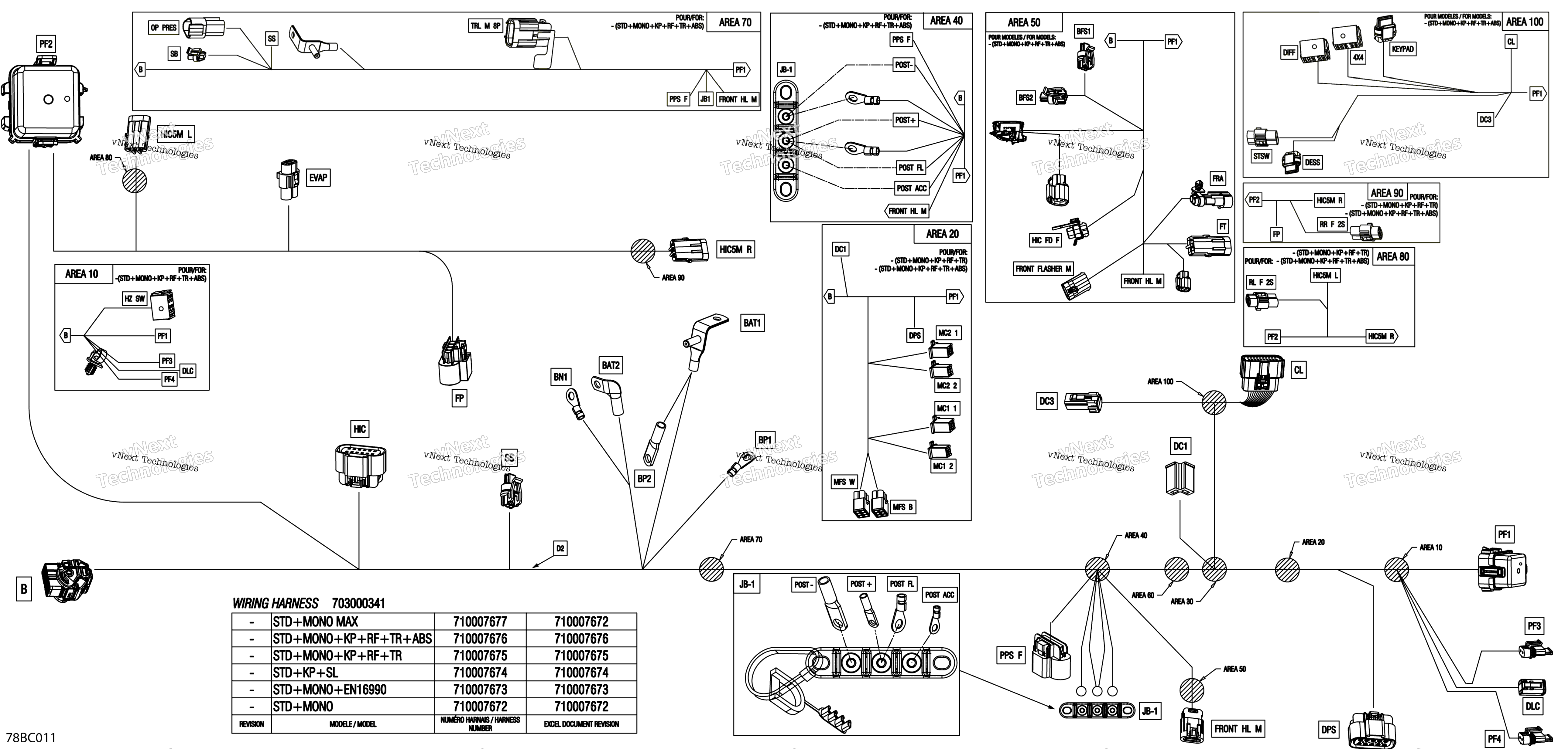 Электрооборудование - Main Harness - 710007675