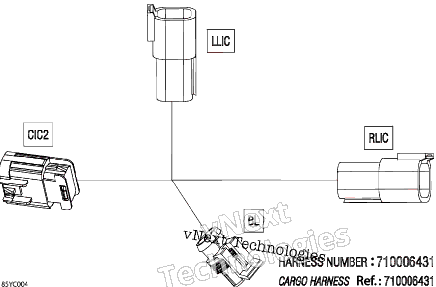 Электрооборудование - Wiring Harness Box Rear - 710006431