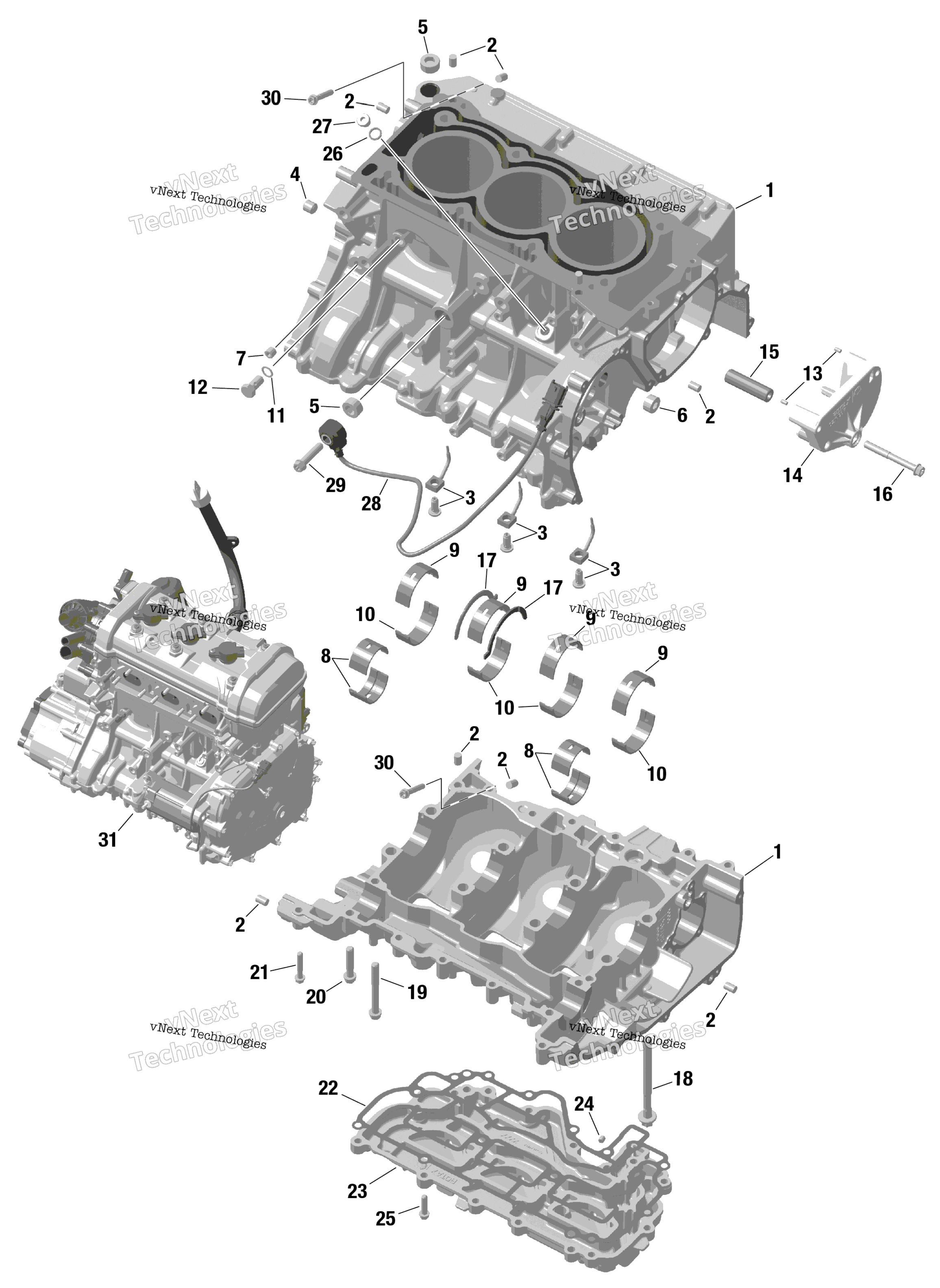 Rotax Crankcase