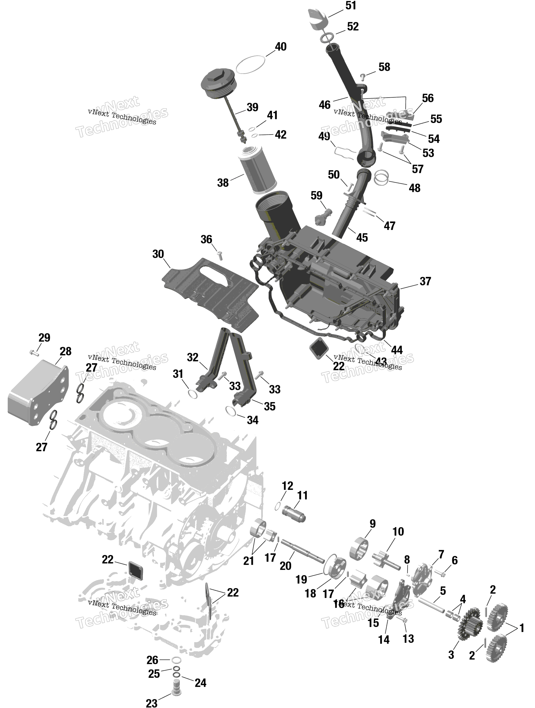 Rotax двигатель Lubrication