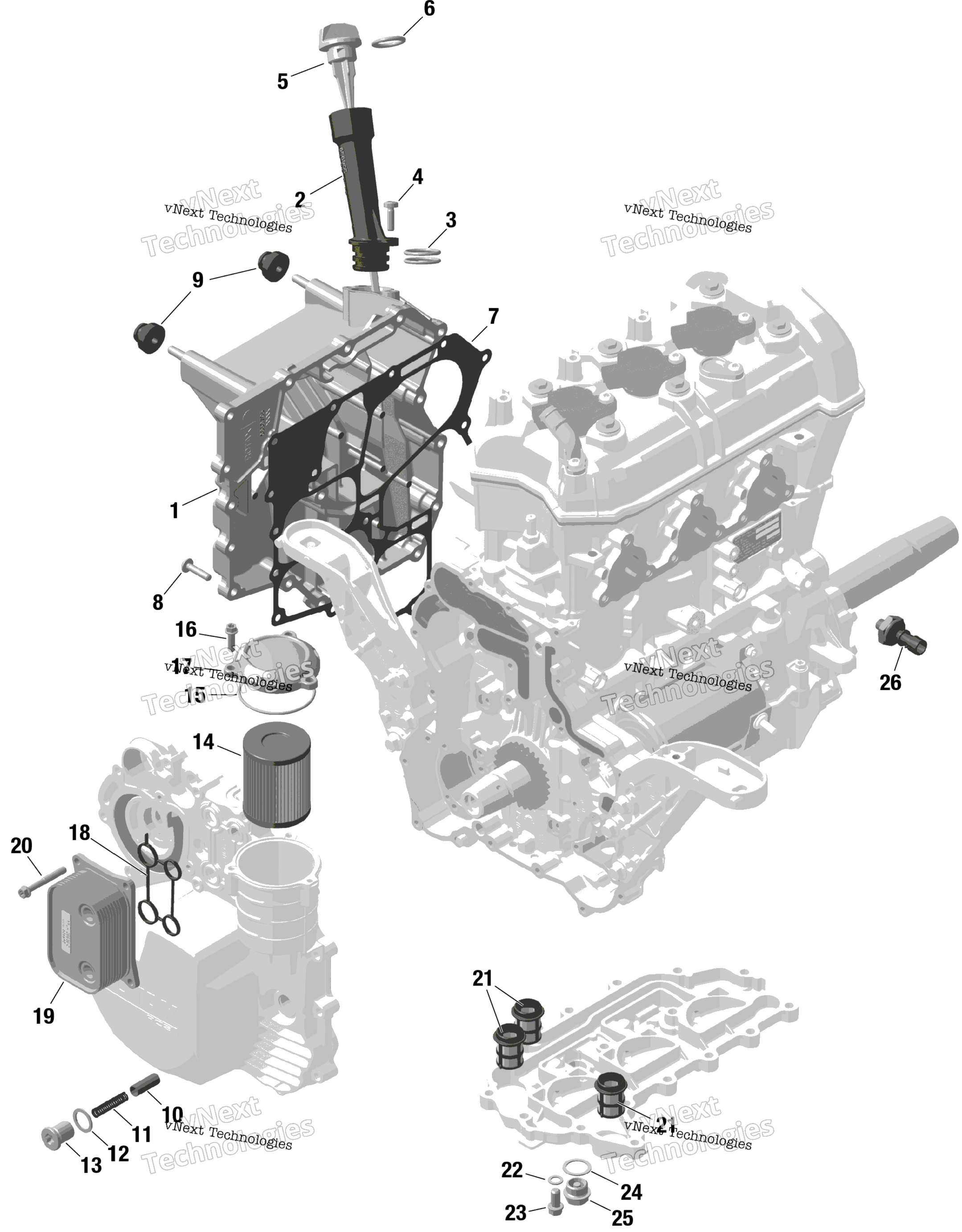 Rotax двигатель Lubrication