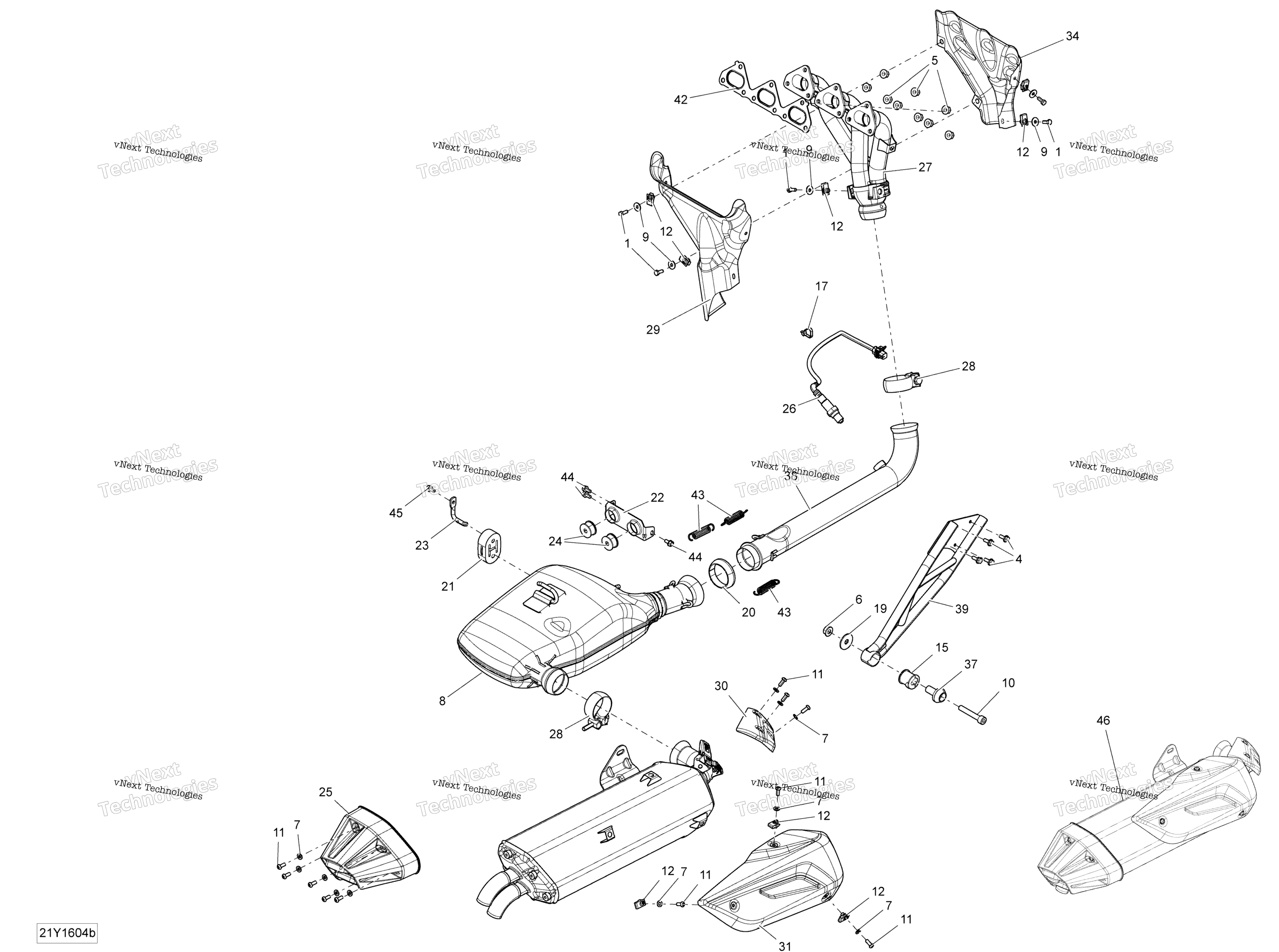 Выхлопная система System - Package Standard-S-Special - Australia