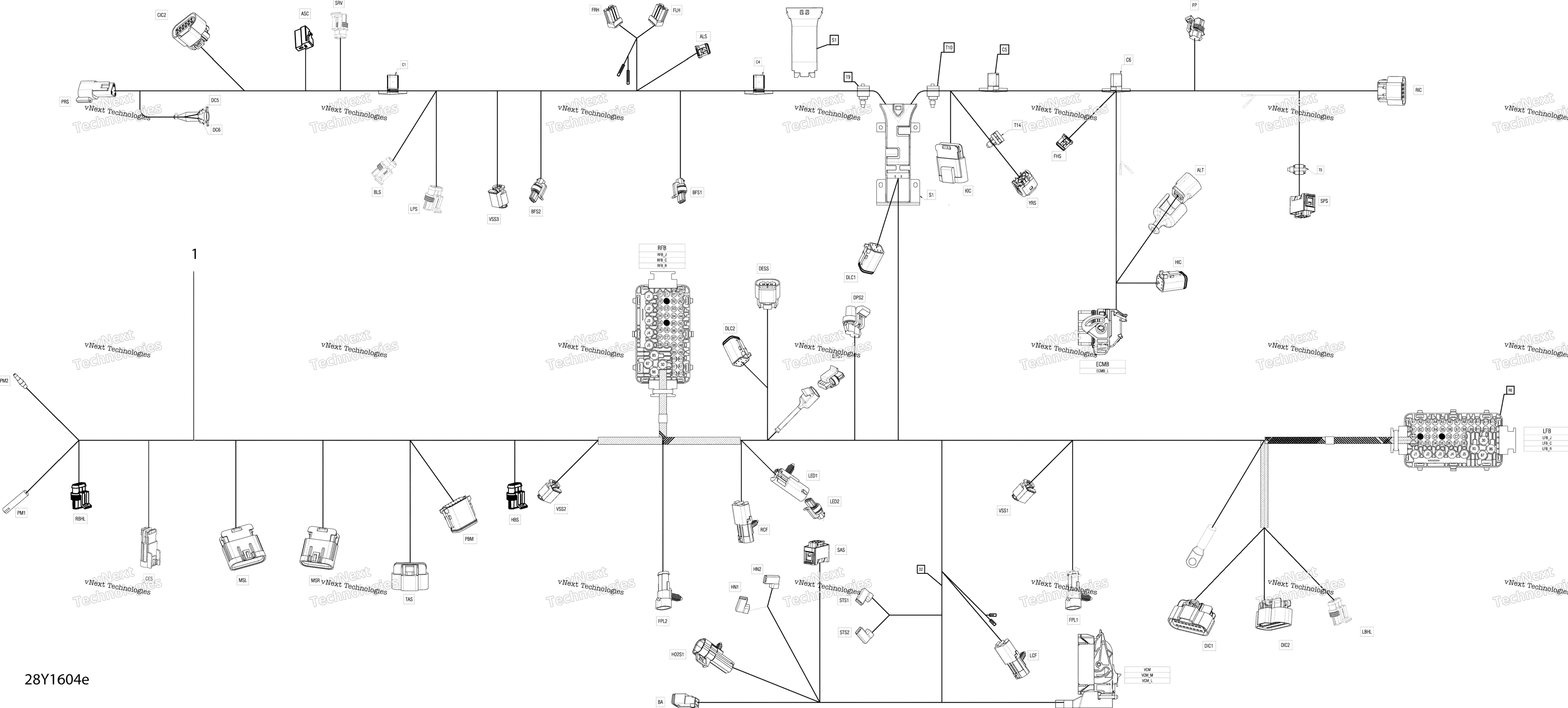 Электрооборудование Harness - Frame Sm6 - Package T-Ltd
