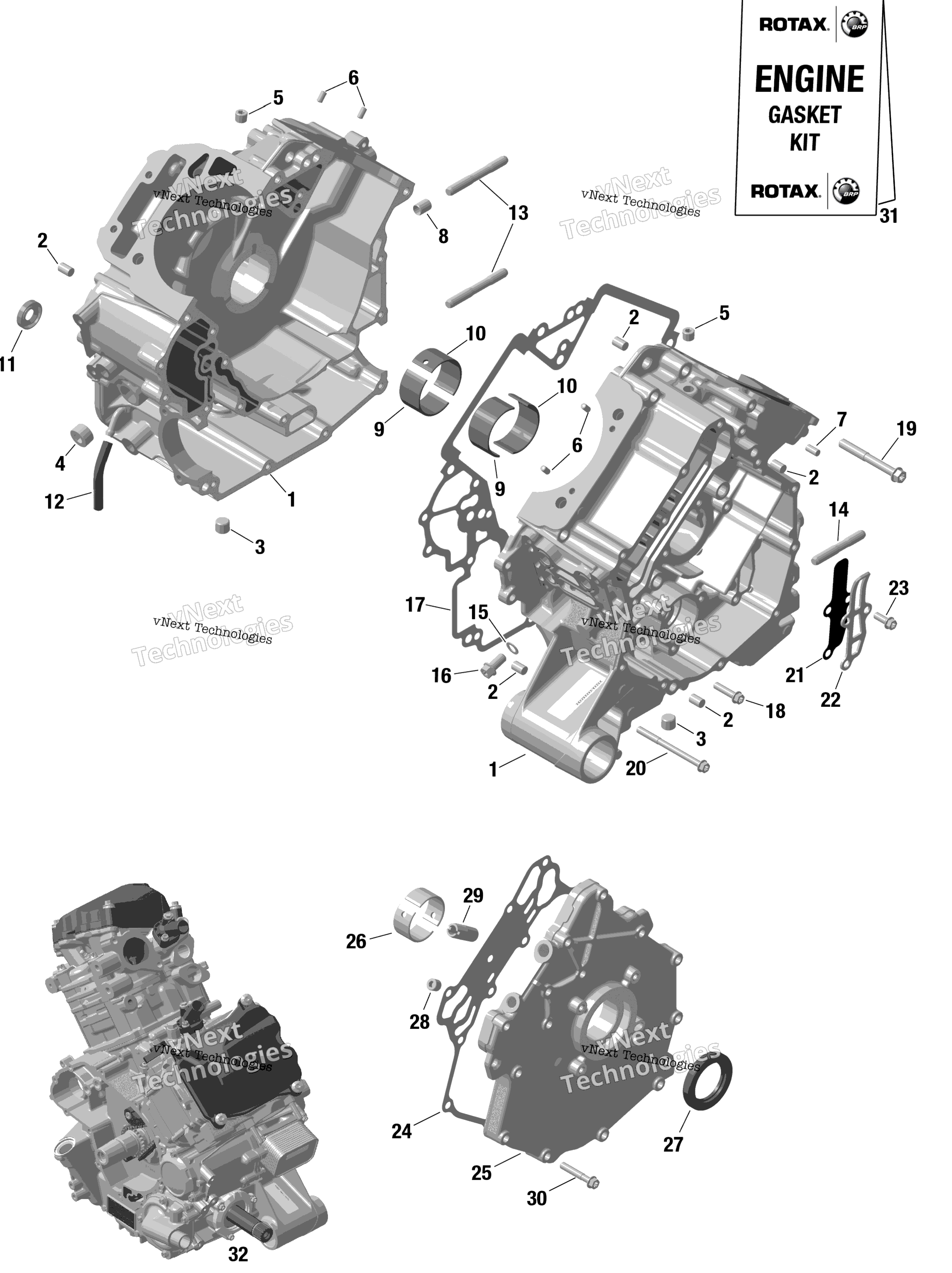 Rotax Crankcase