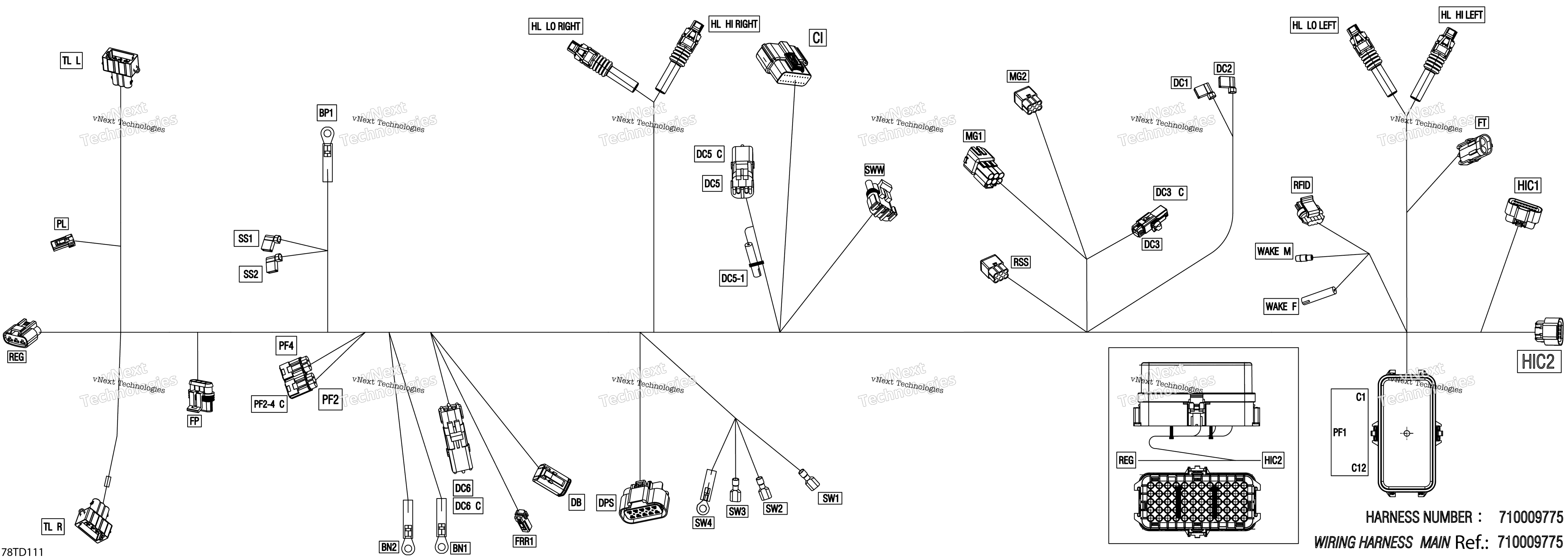 Электрооборудование - Main Harness - 710009775