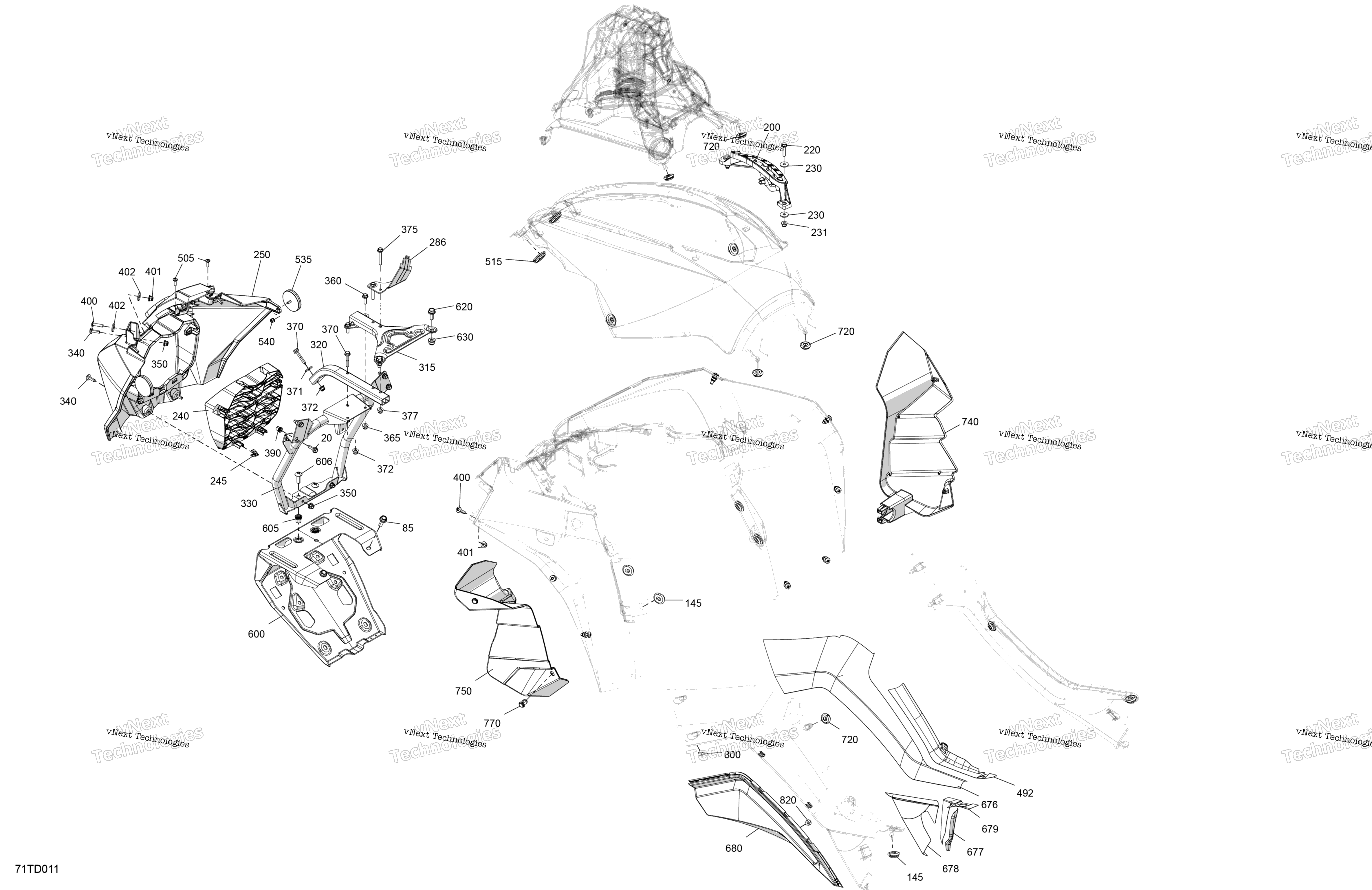 кузов передний Section