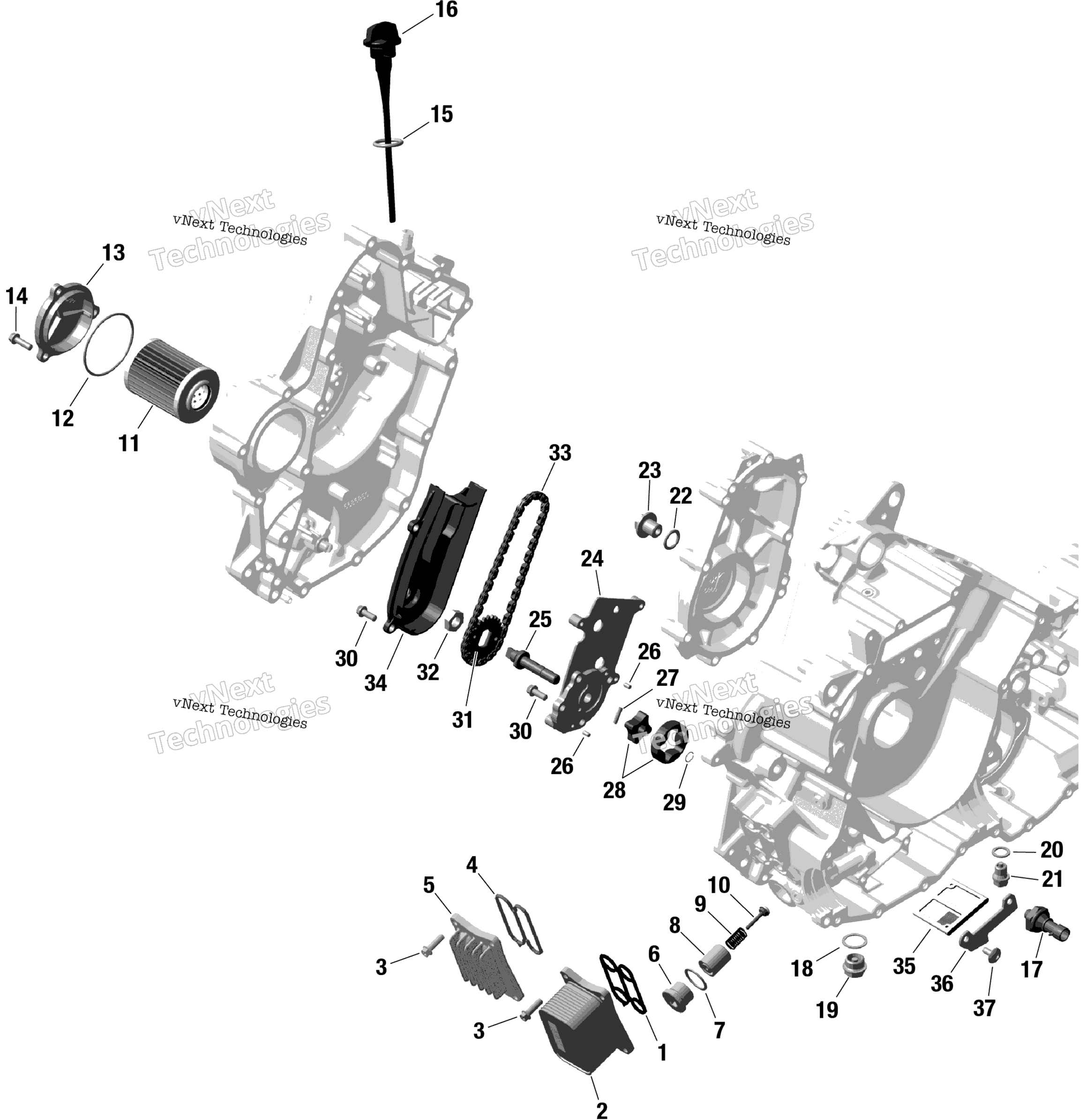 Rotax двигатель Lubrication