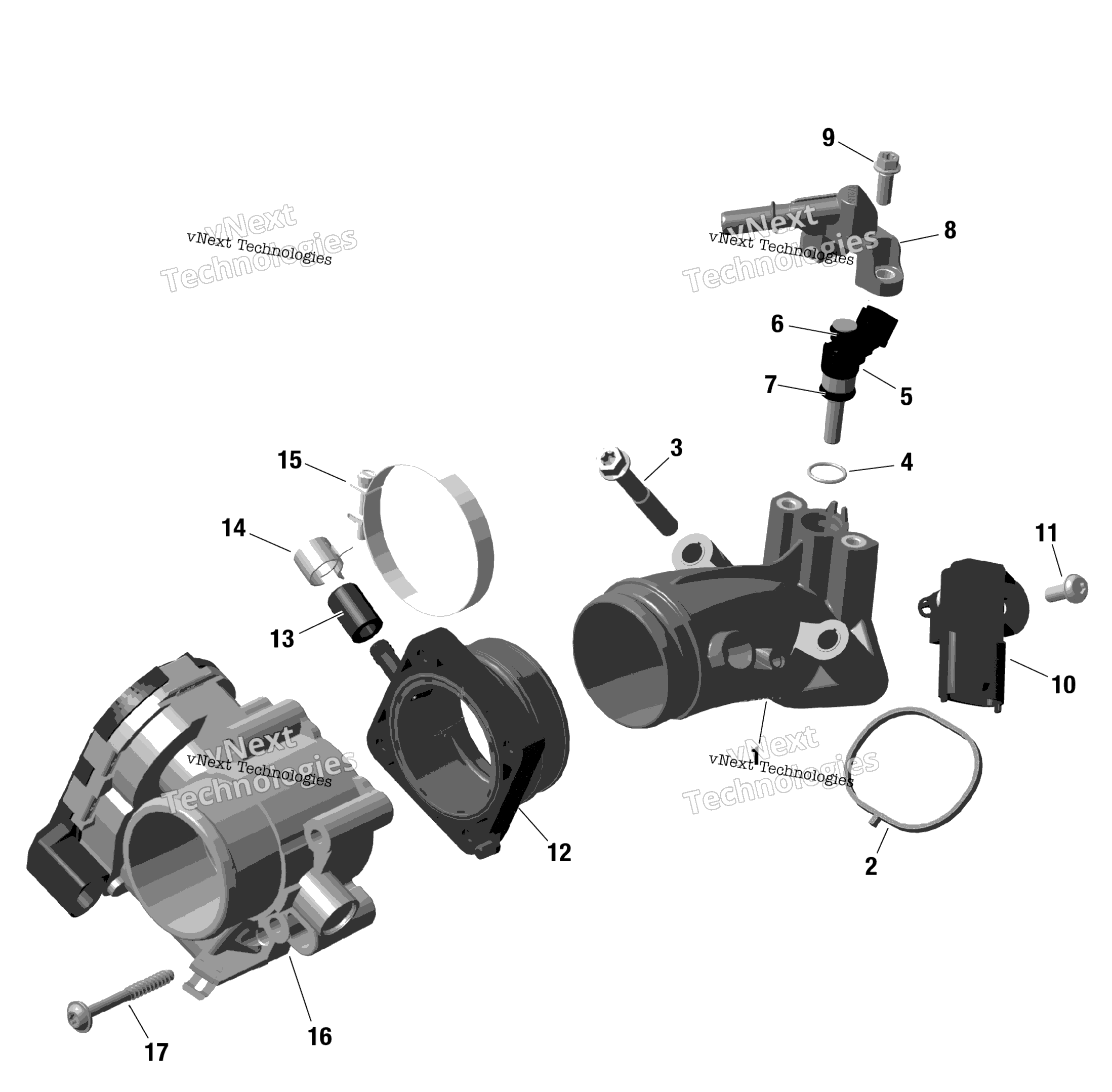 Rotax Воздушный впуск коллектор и Throttle кузов