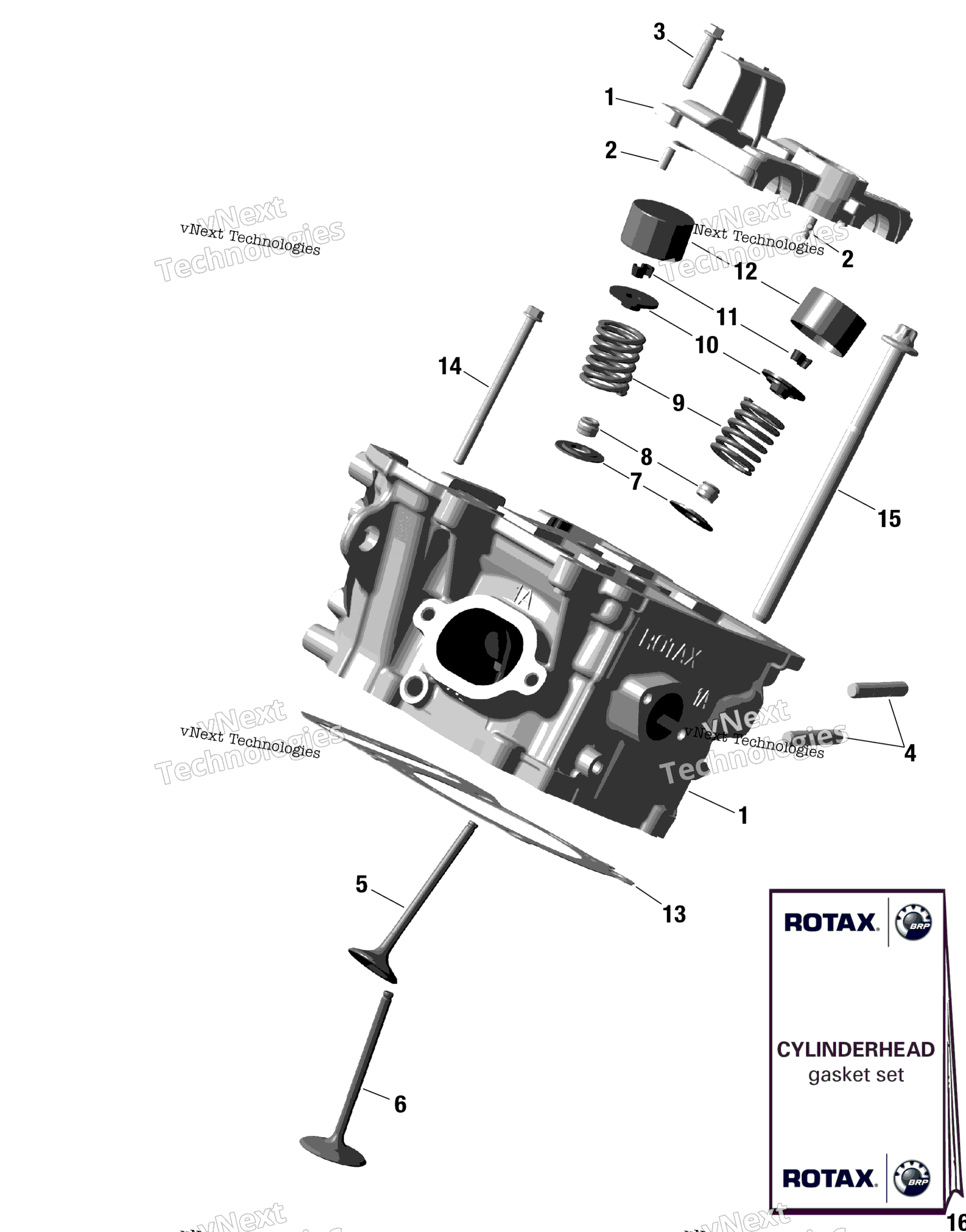 Rotax цилиндр головка