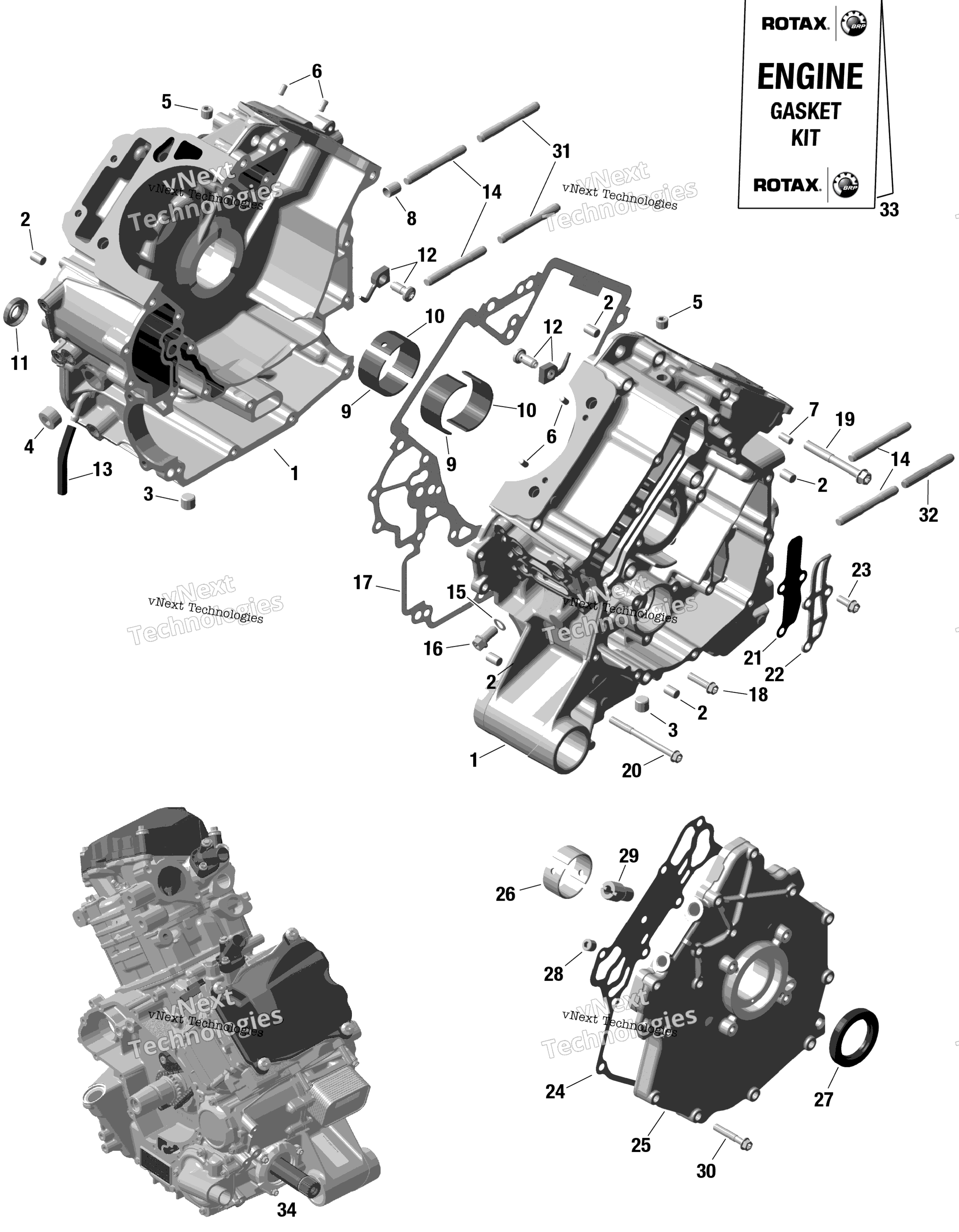 Rotax Crankcase