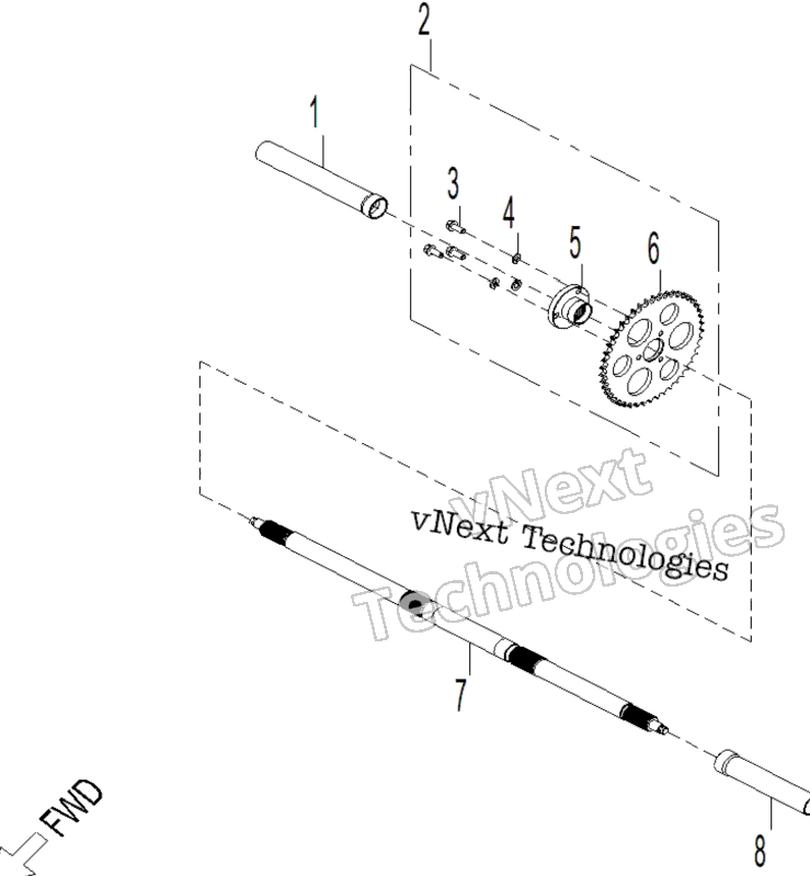 Привод - Rear Wheel Axle 70