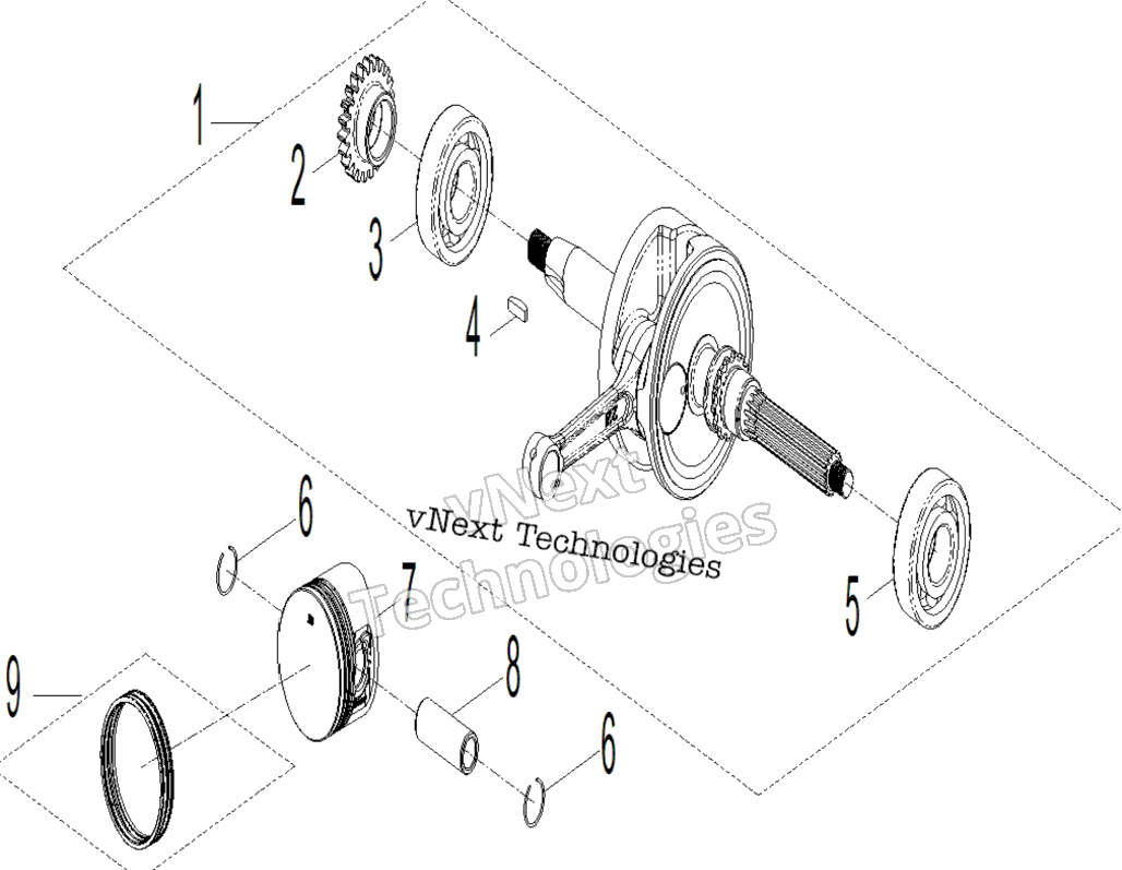 Двигатель - Crankshaft And Pistons