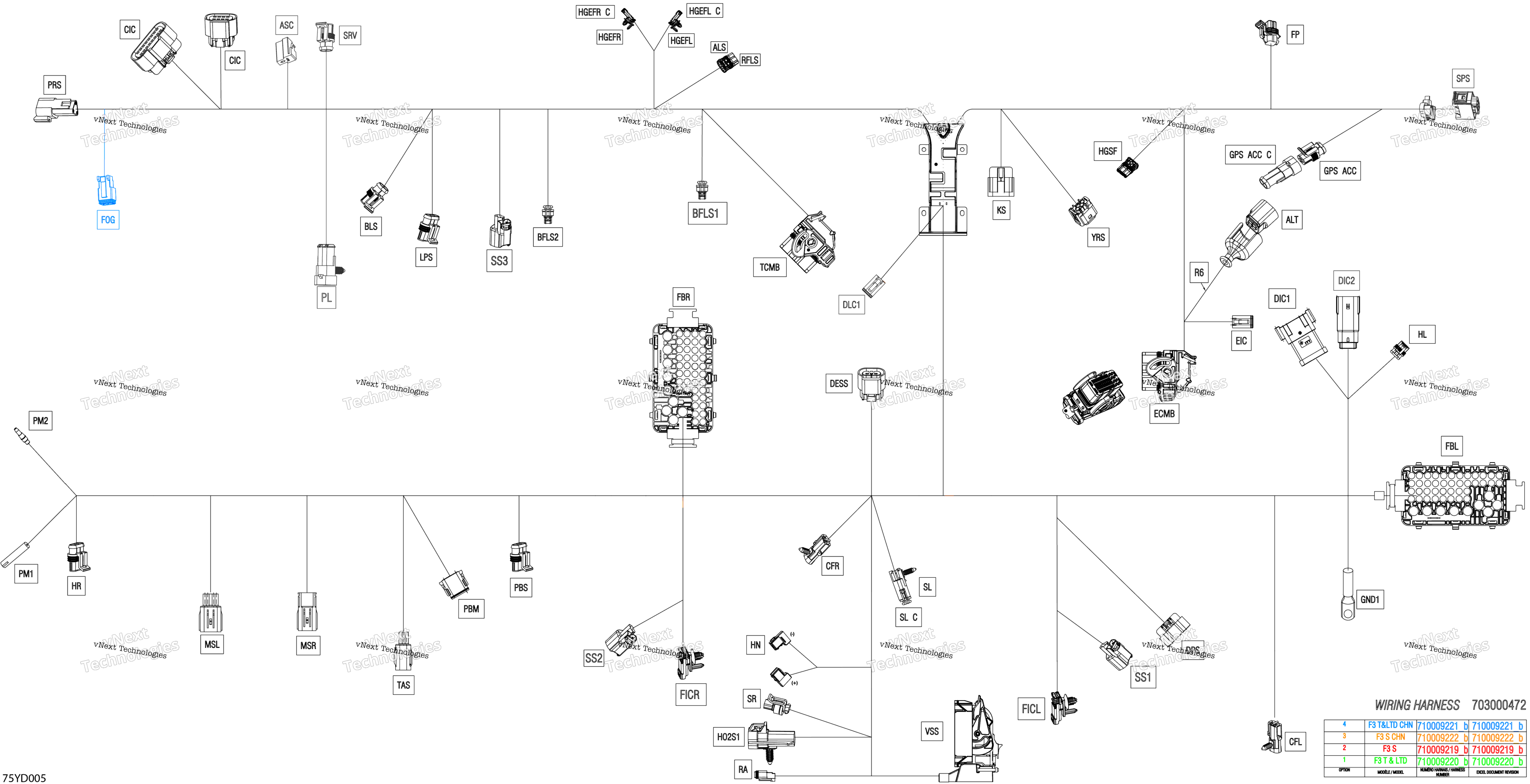 Электрооборудование - Main Harness - 710009221