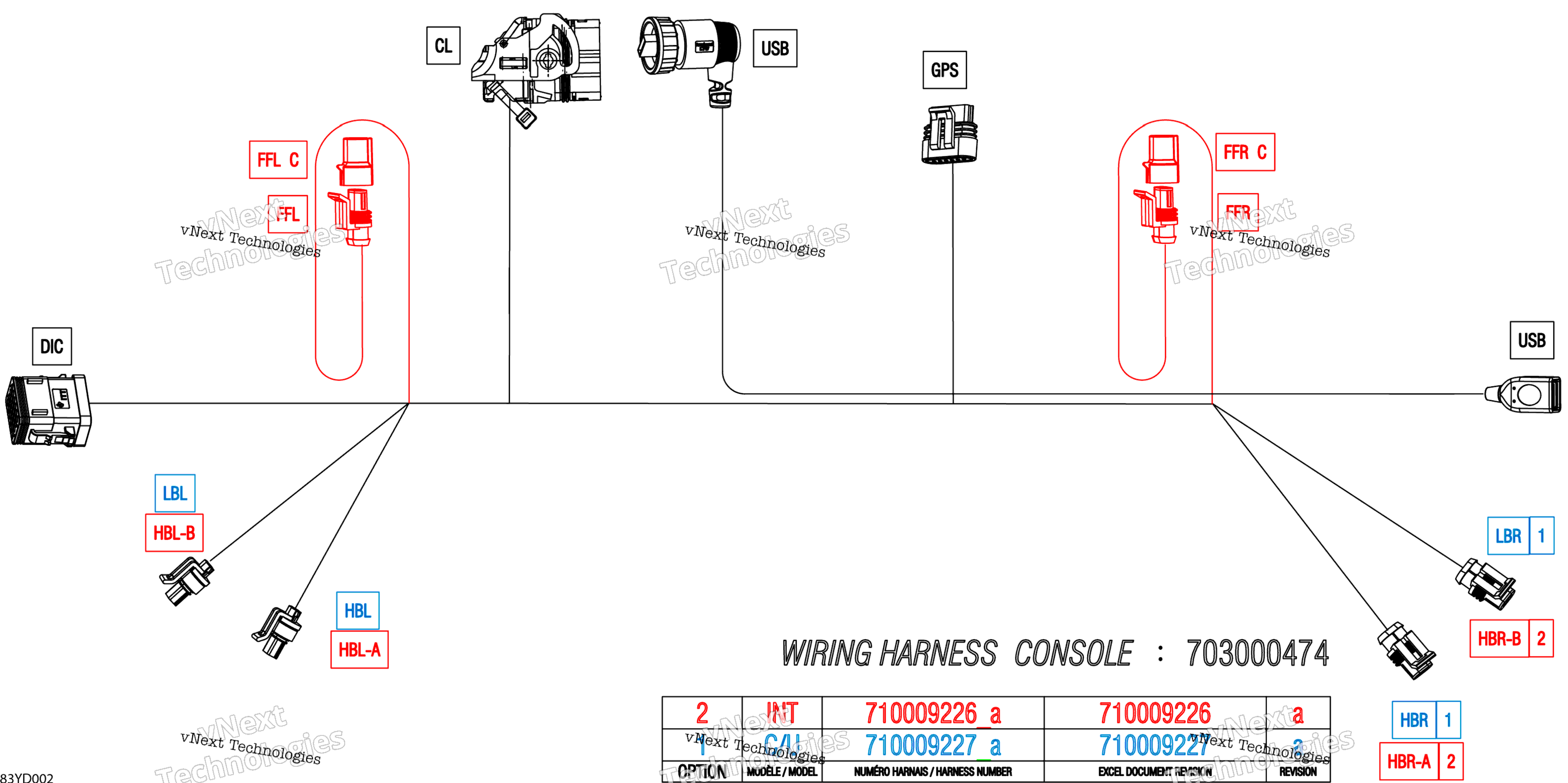 Электрооборудование - Console Wiring Harness - 710009227