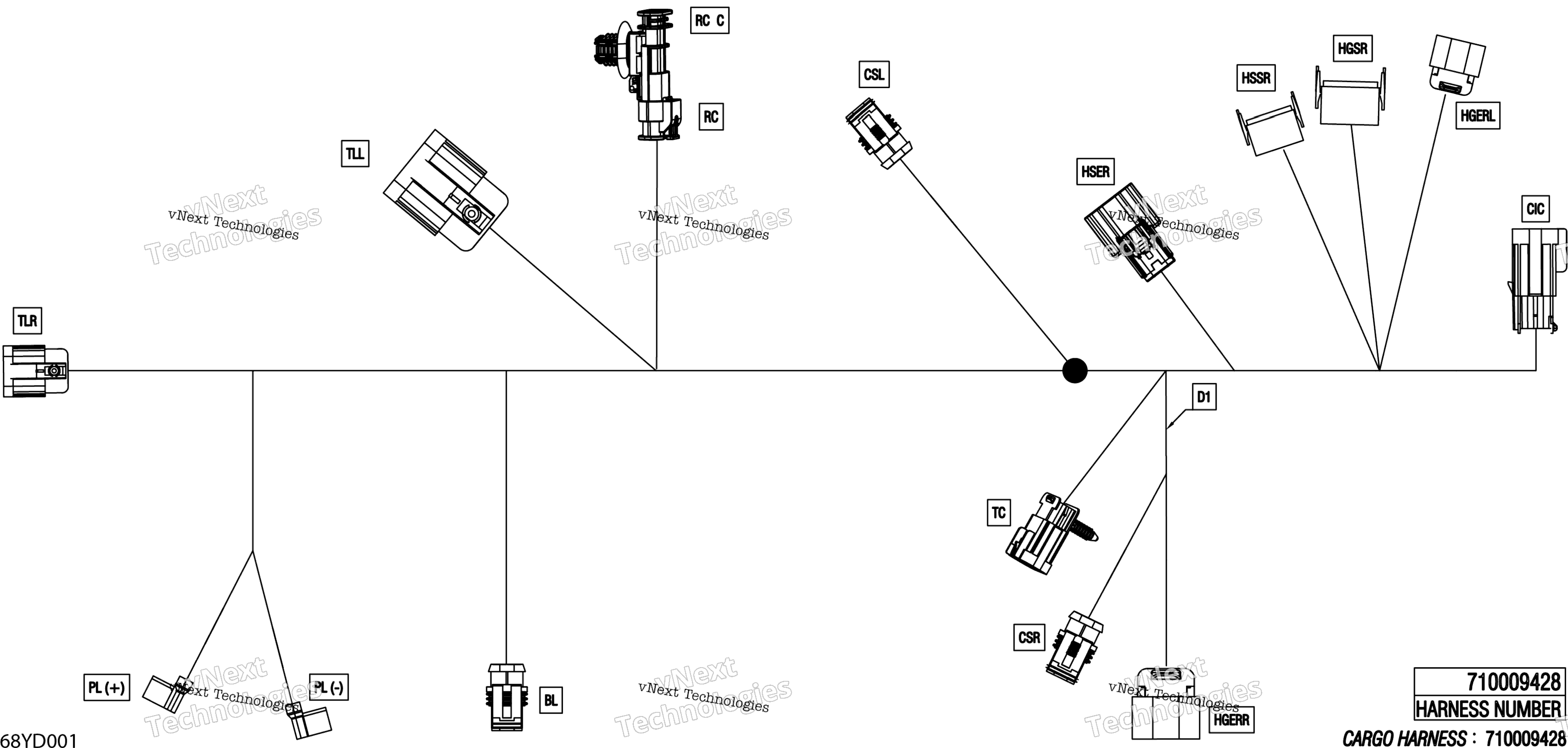 Электрооборудование - Cargo Harness - 710009428