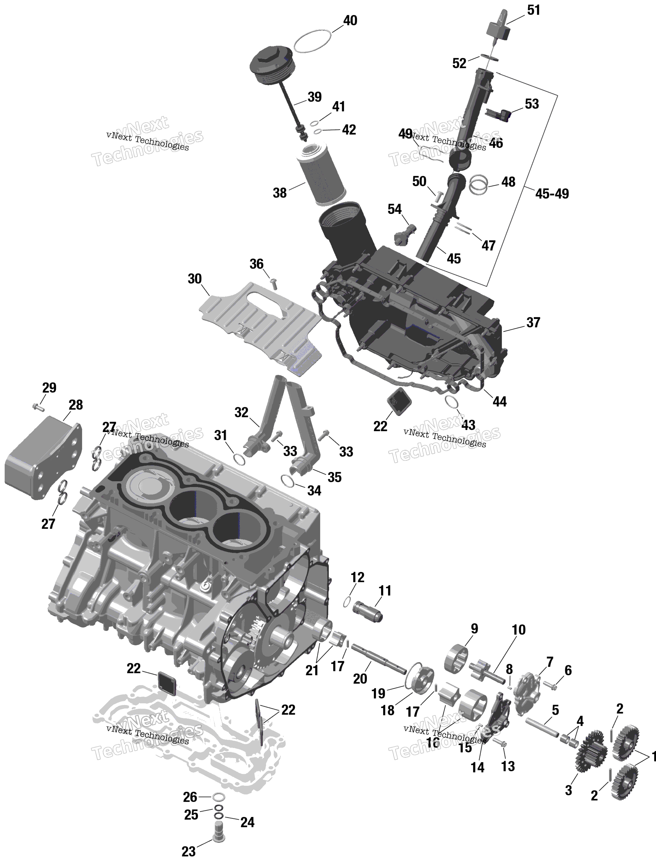 Rotax двигатель Lubrication
