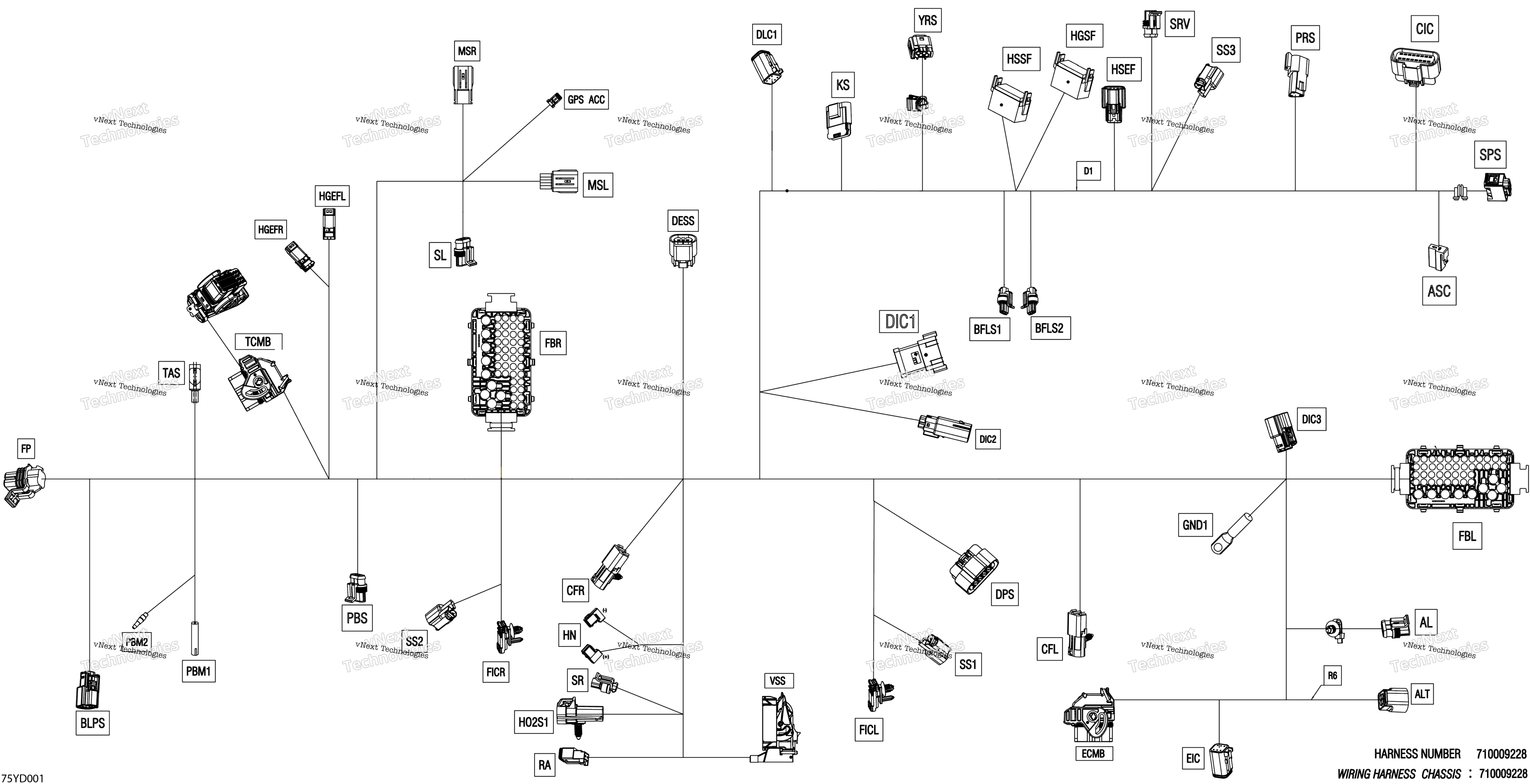 Электрооборудование - Main Harness - 710009228