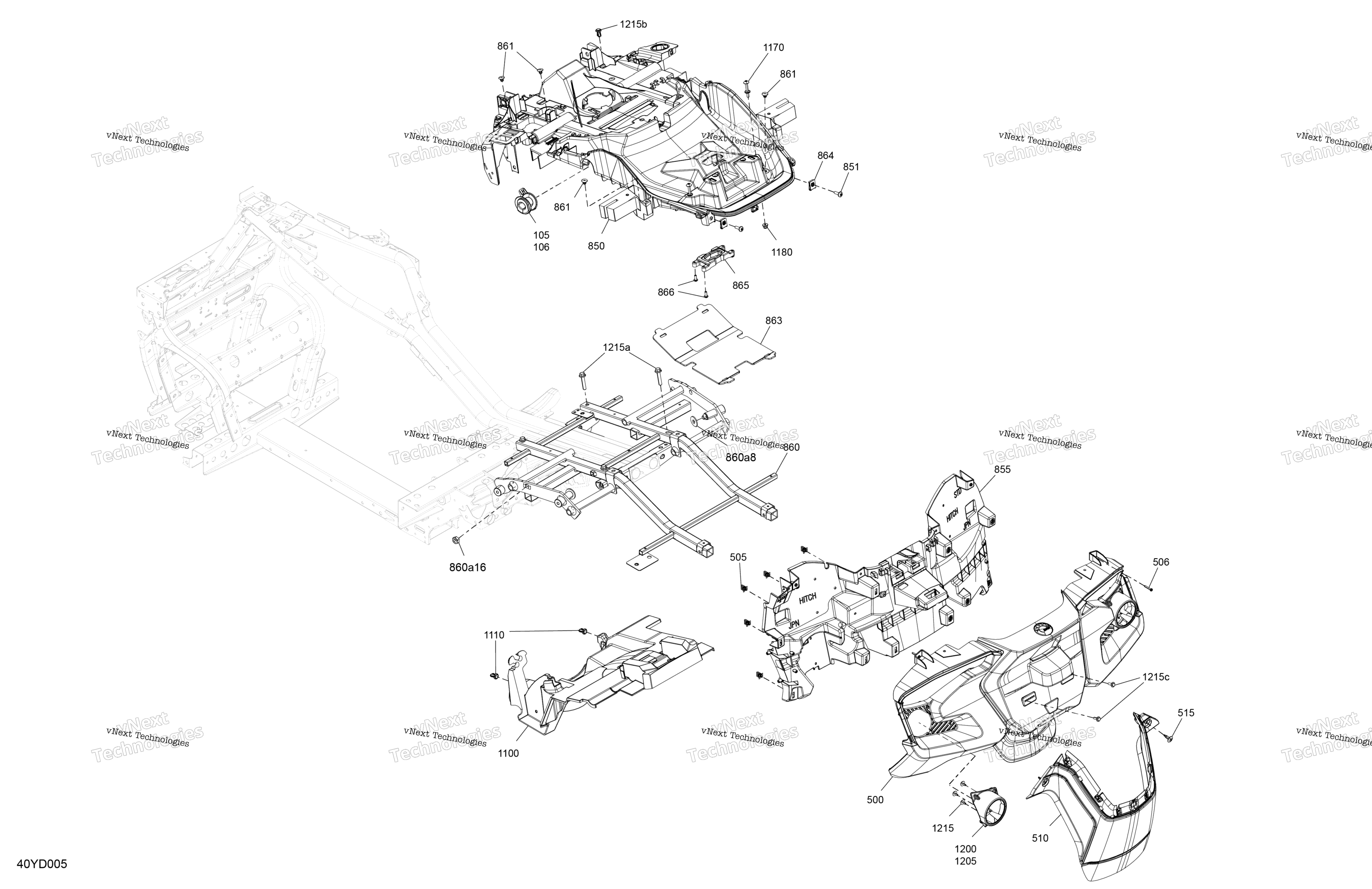 кузов багажник Structure и задний Fenders