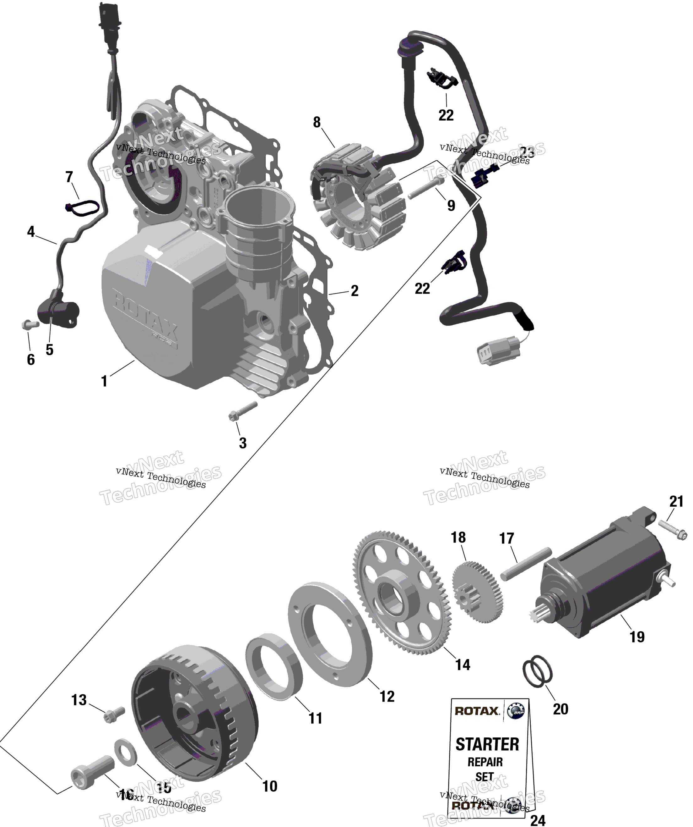 Rotax Magneto и Electric Starter