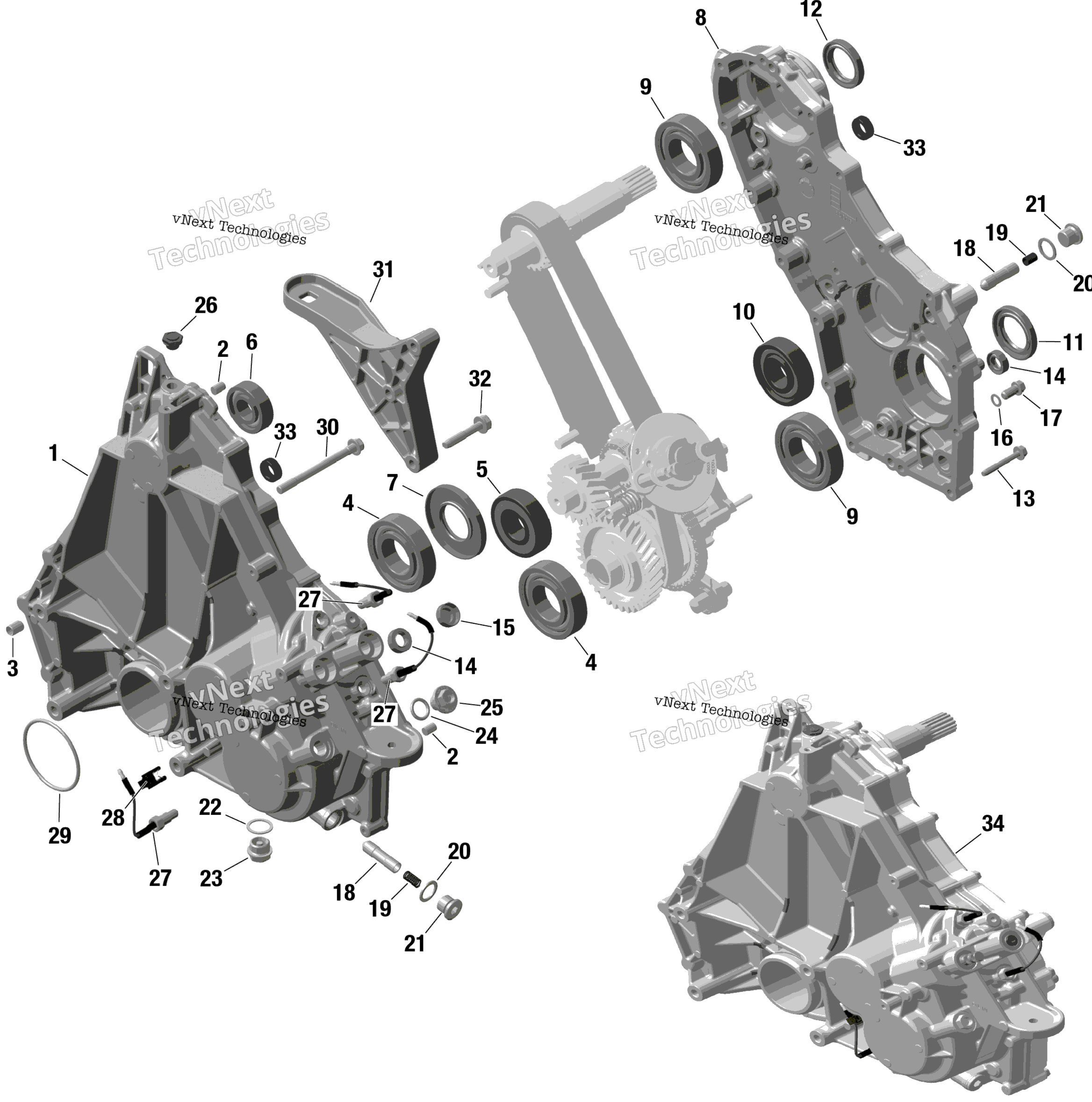 Rotax Gearbox Housing