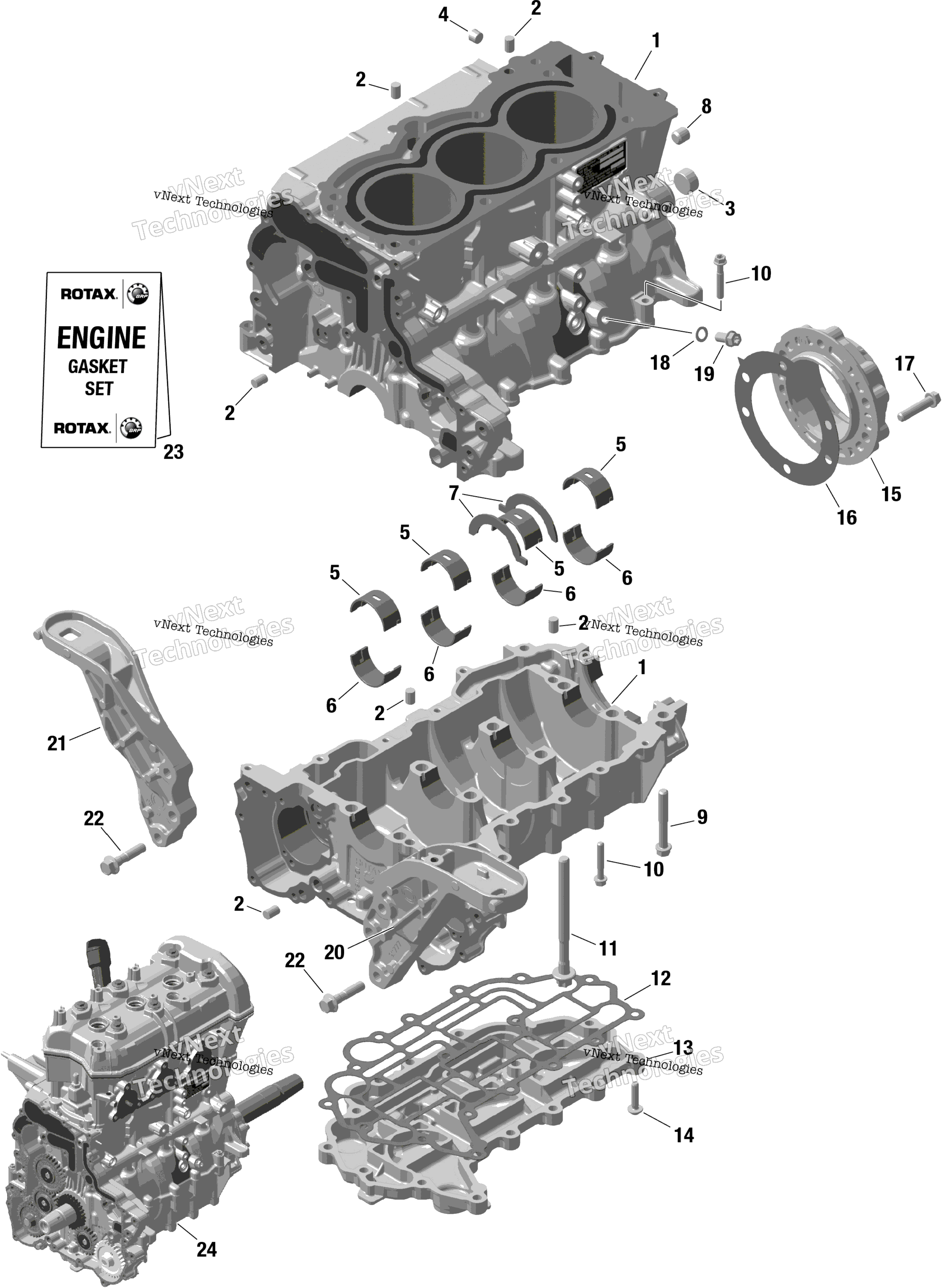 Rotax Crankcase