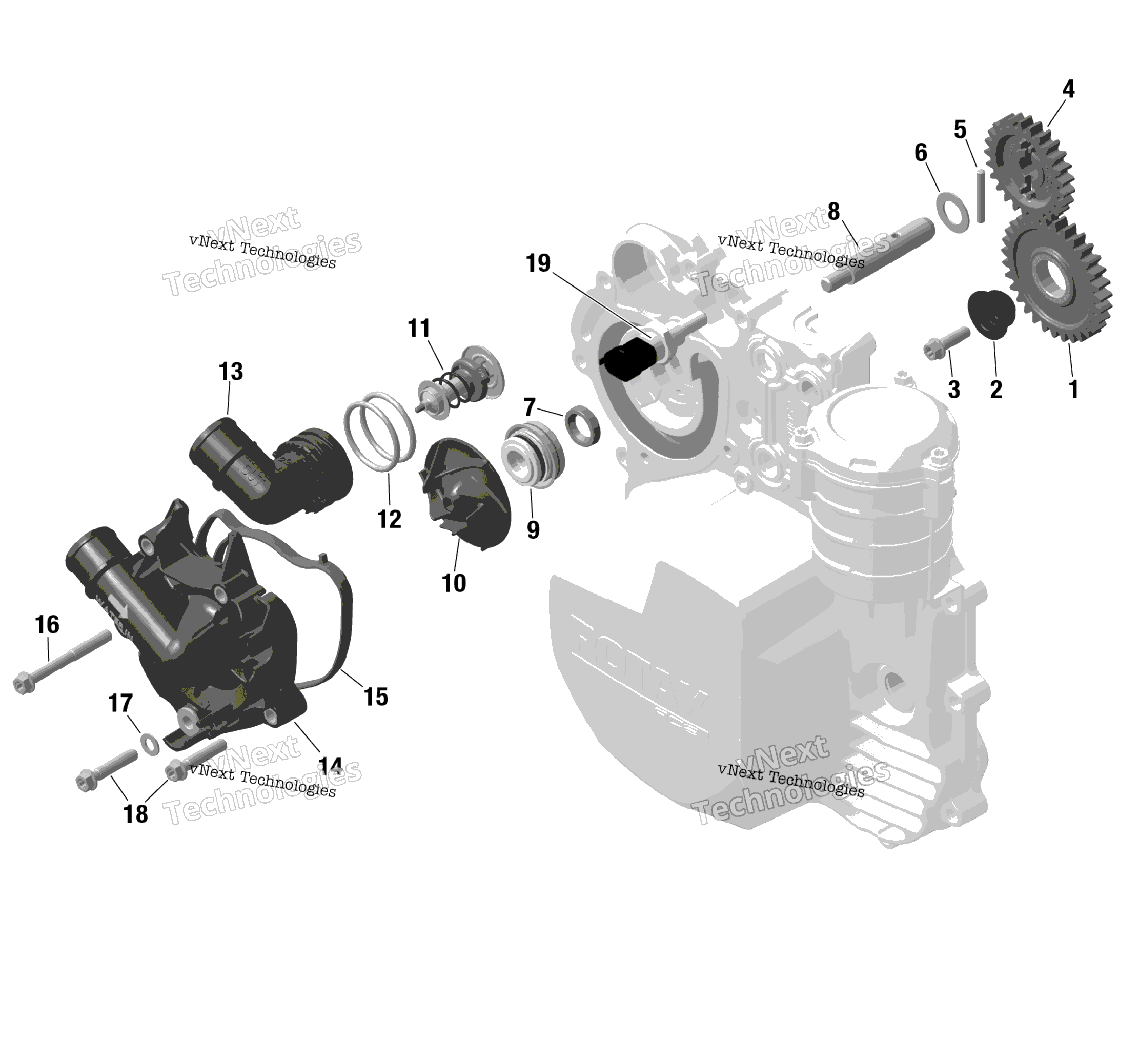 Rotax двигатель охлаждение