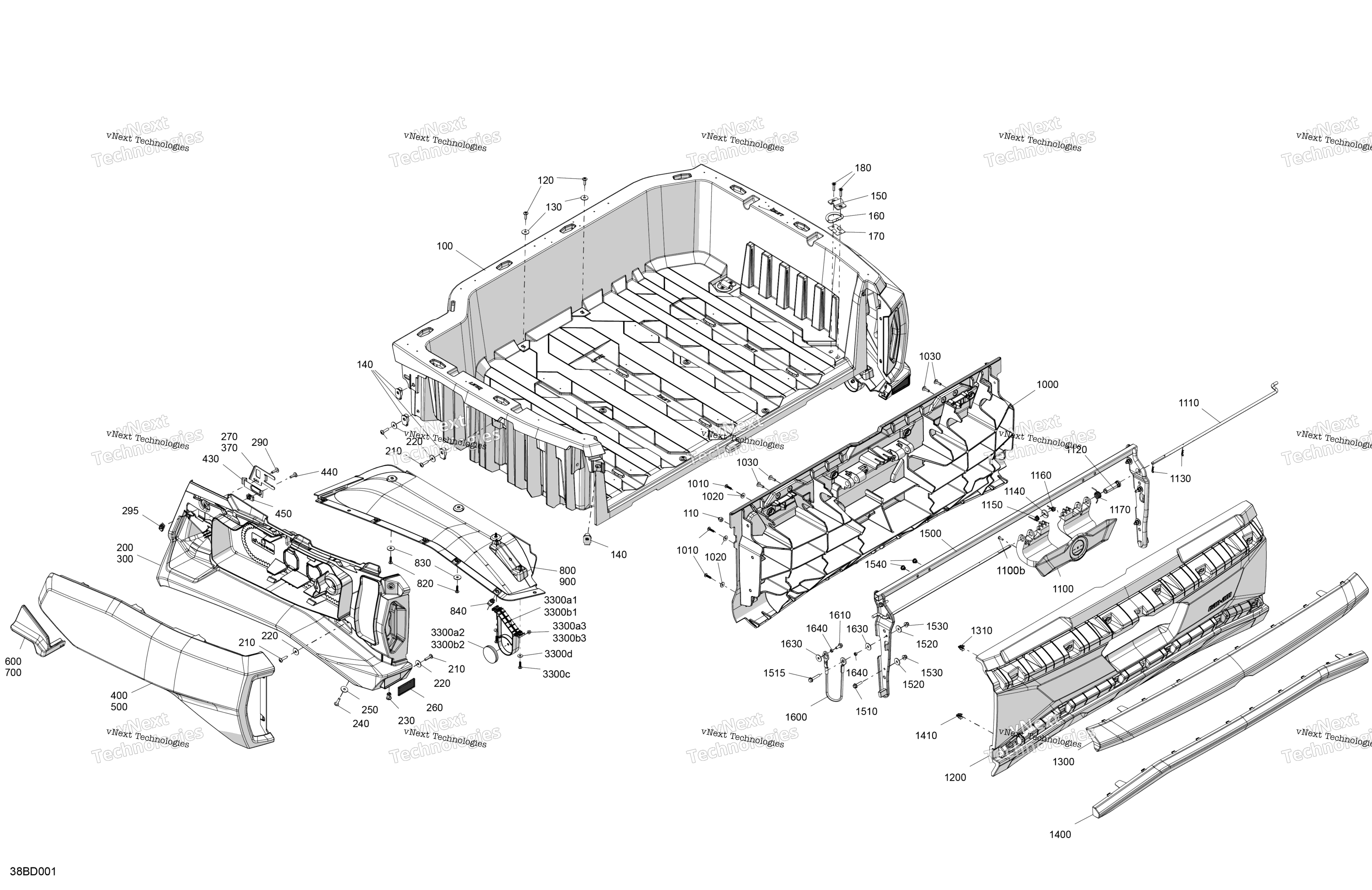 кузов багажник Upper Section