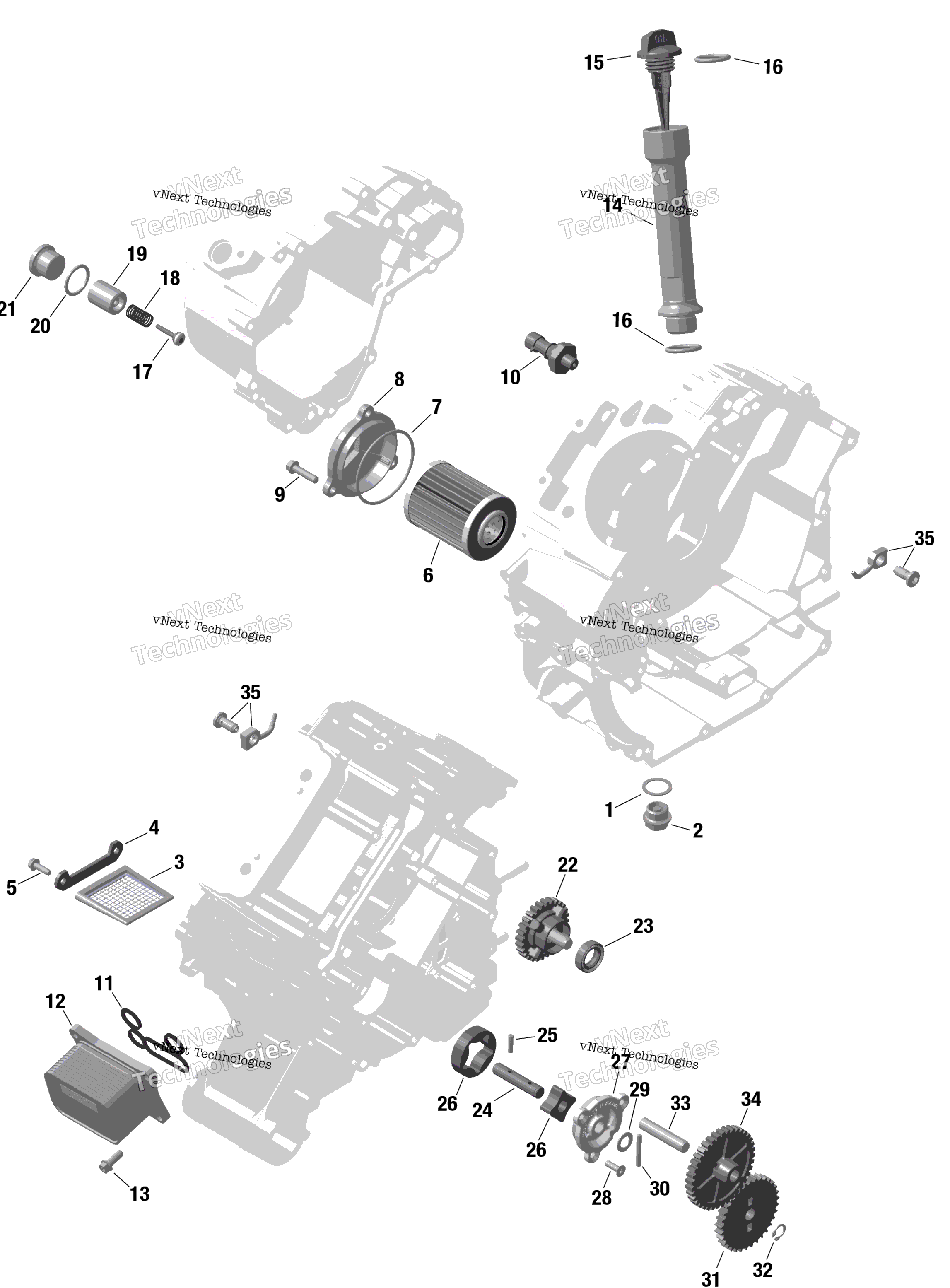 Rotax двигатель Lubrication