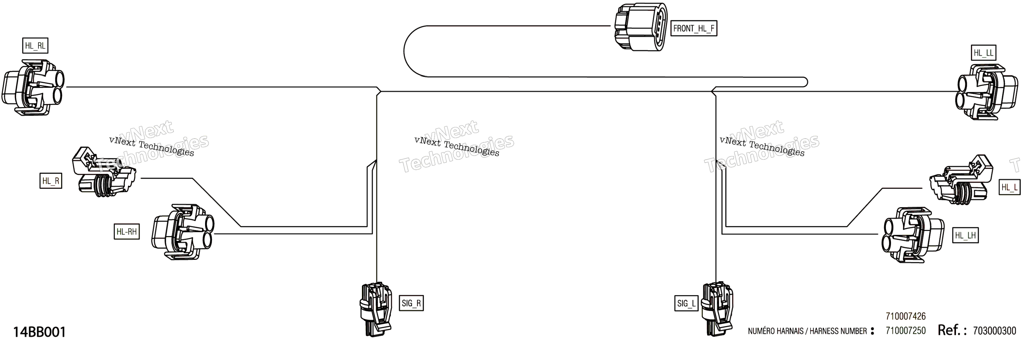 Электрооборудование - Front Wiring Harness - 710007250