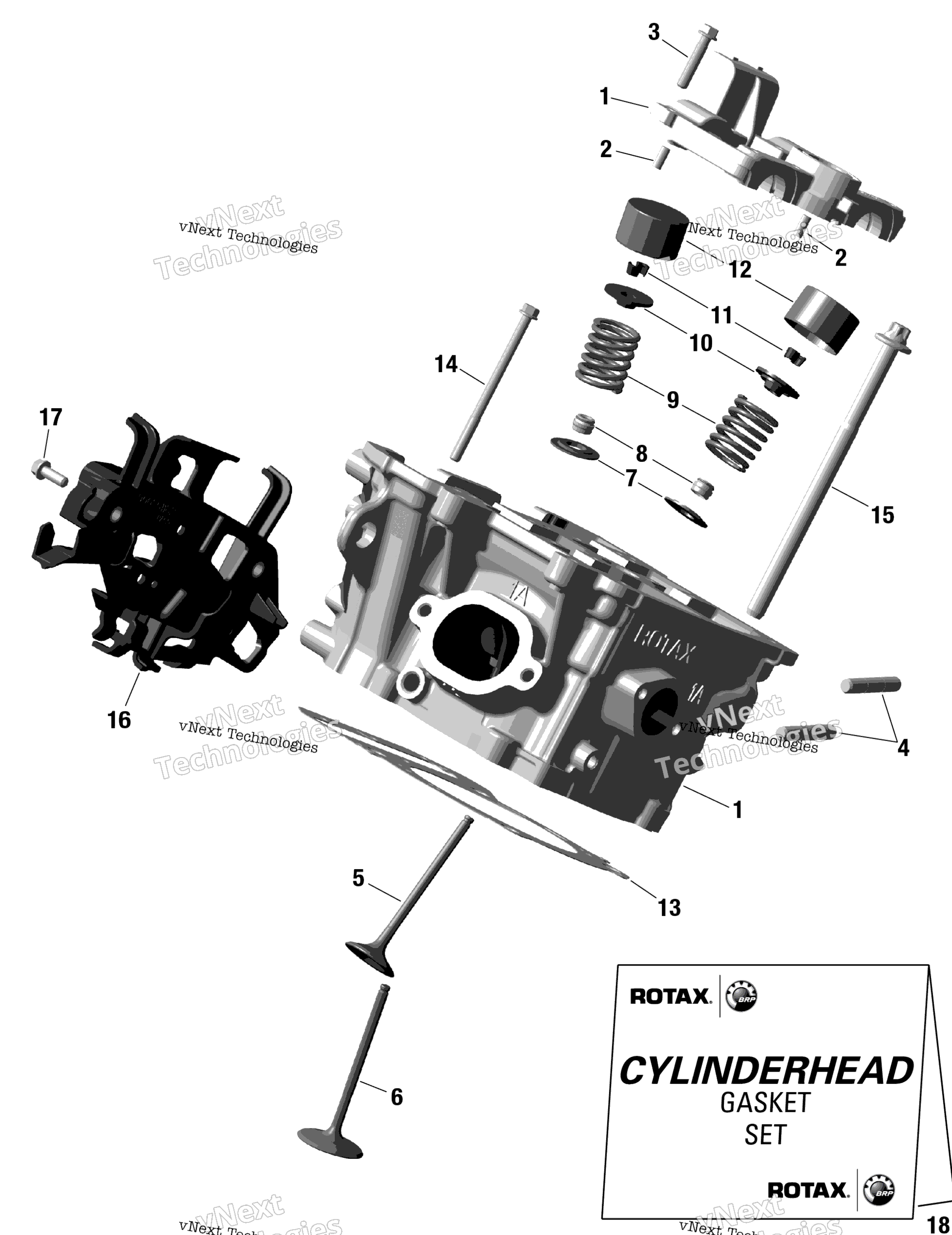 Rotax цилиндр головка