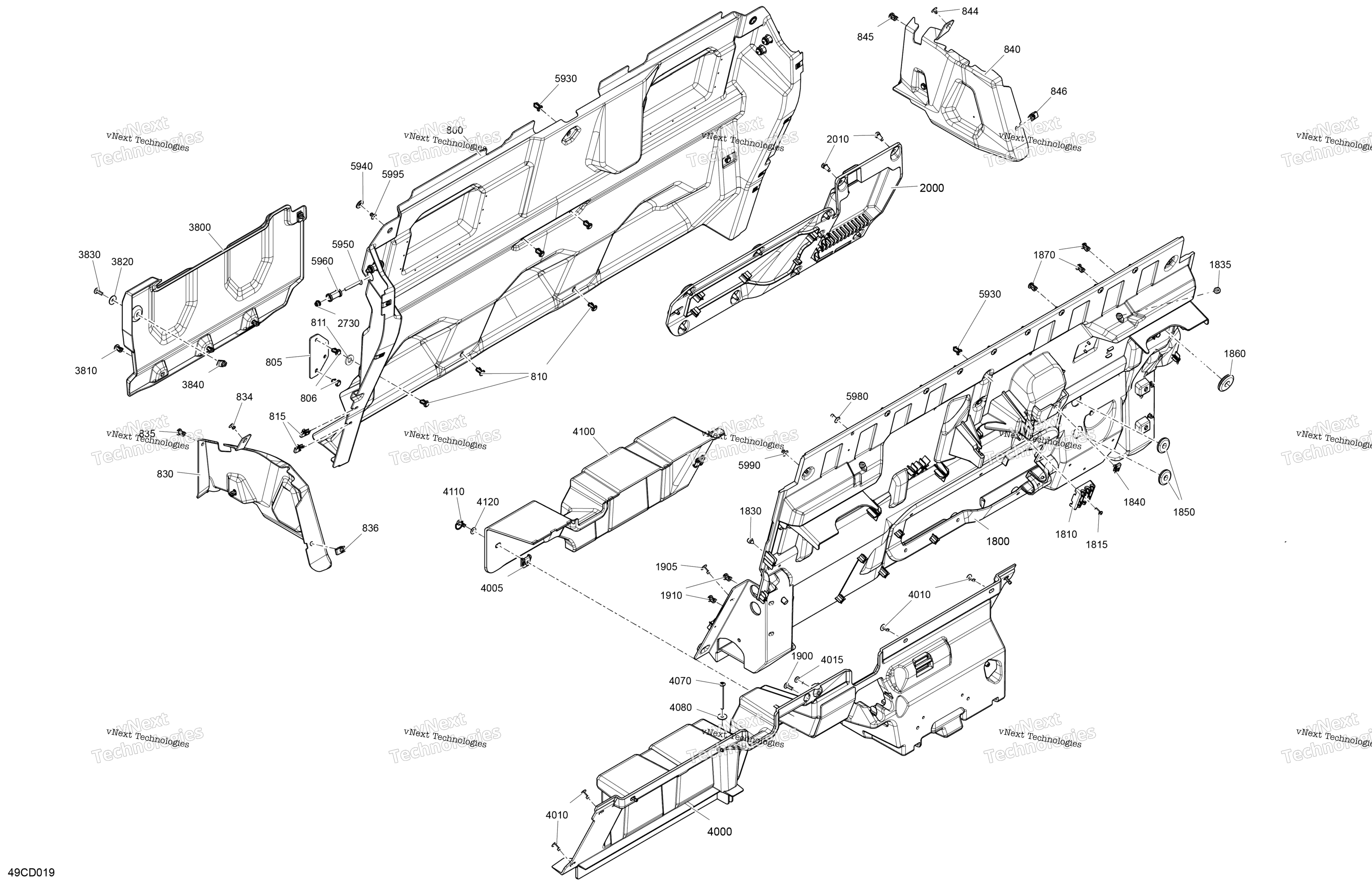 Cab Interior Back Wall