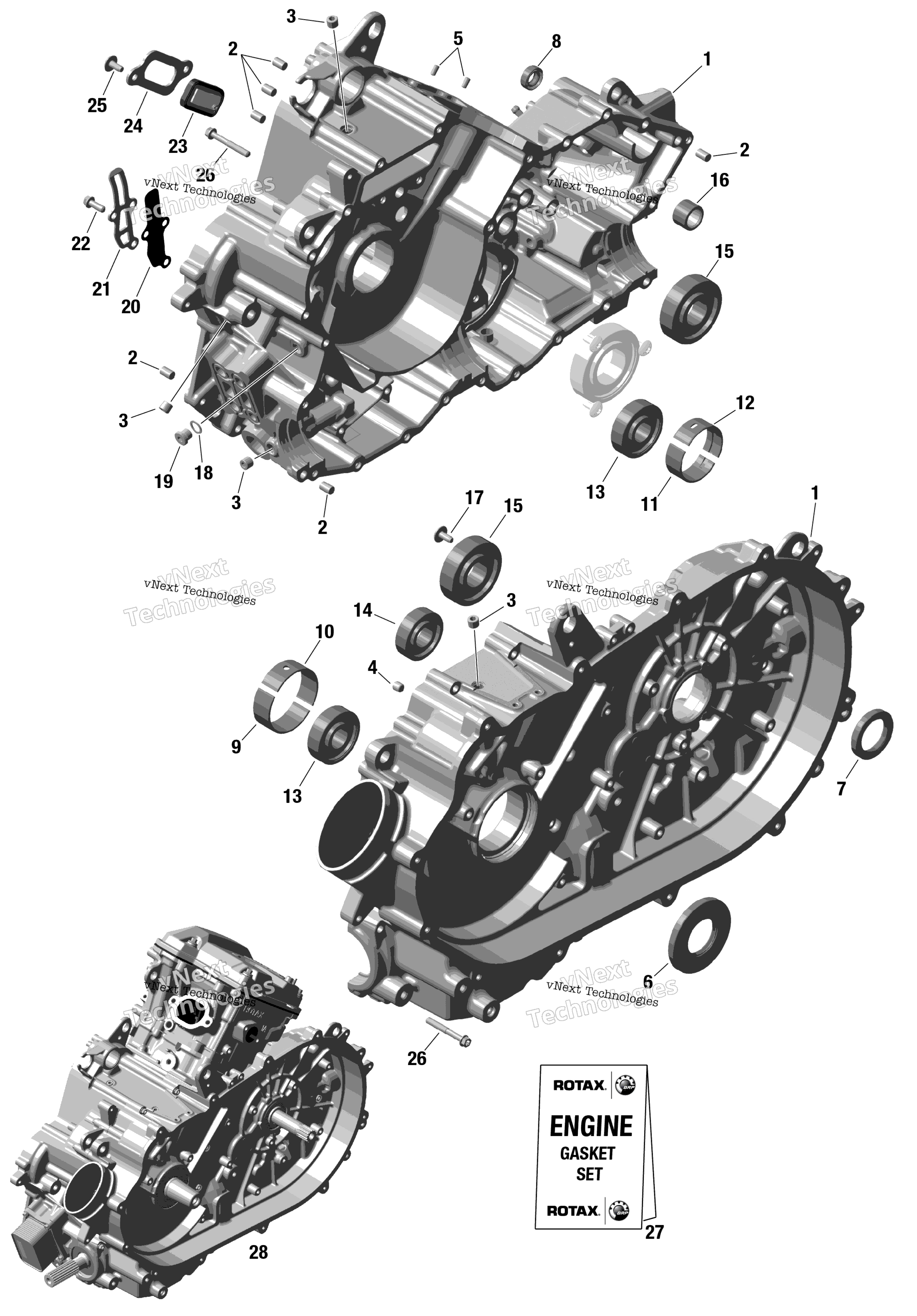 Rotax Crankcase