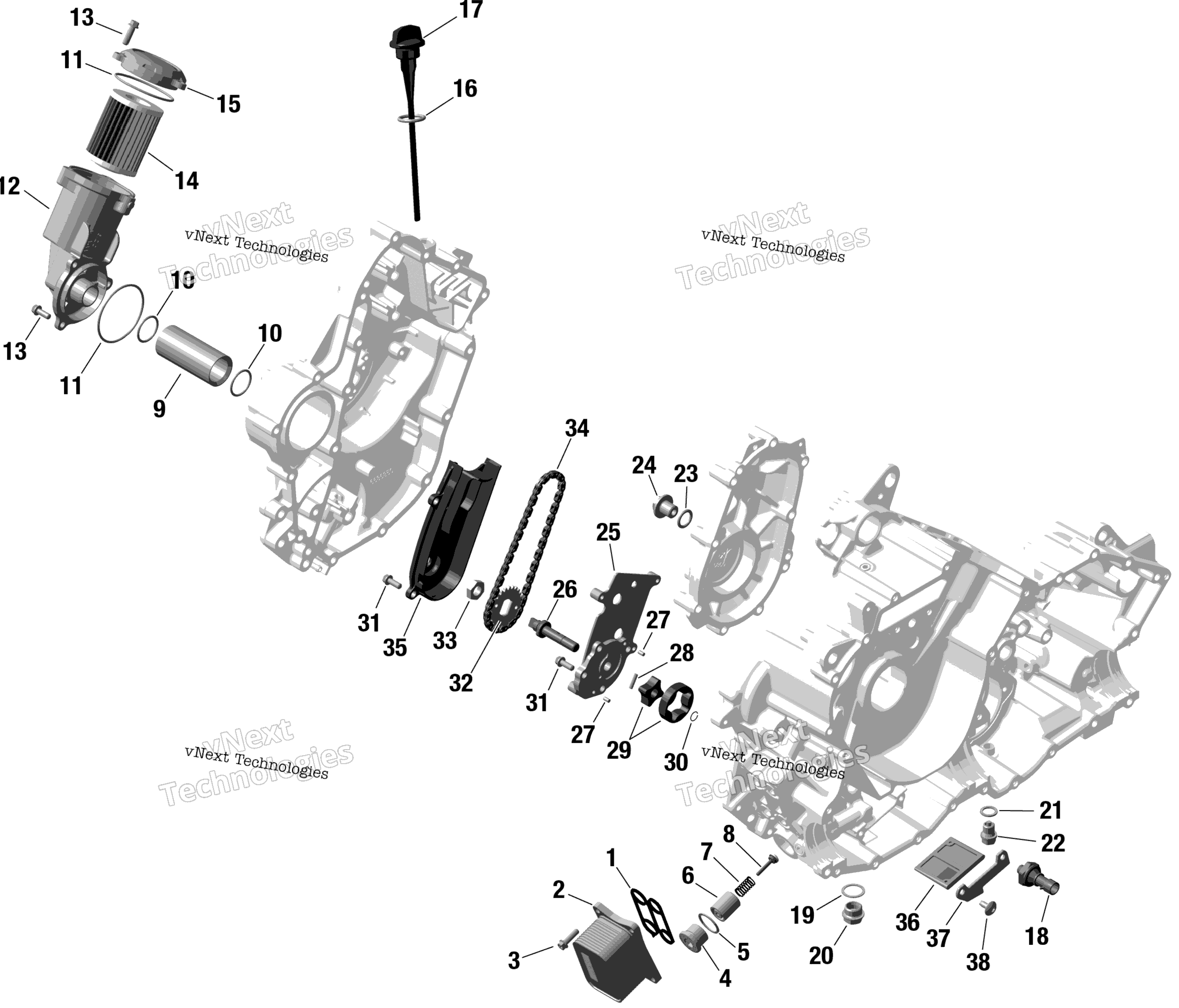 Rotax двигатель Lubrication