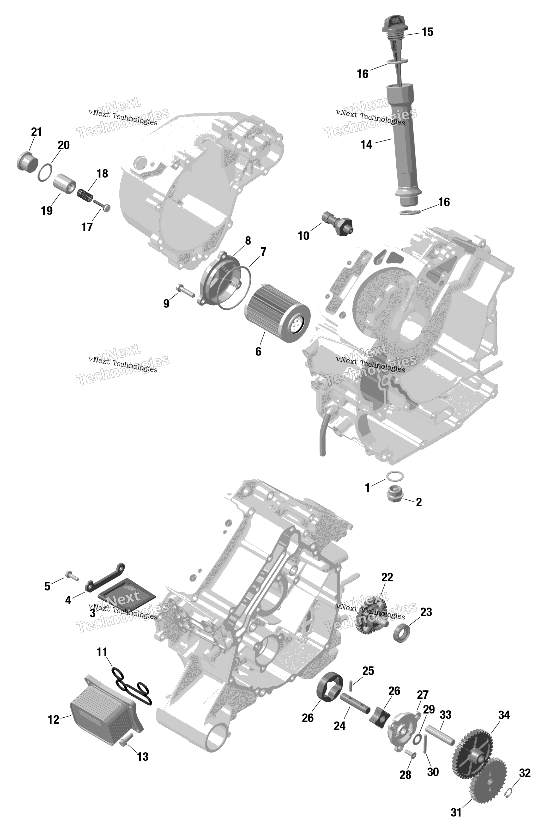 Rotax двигатель Lubrication