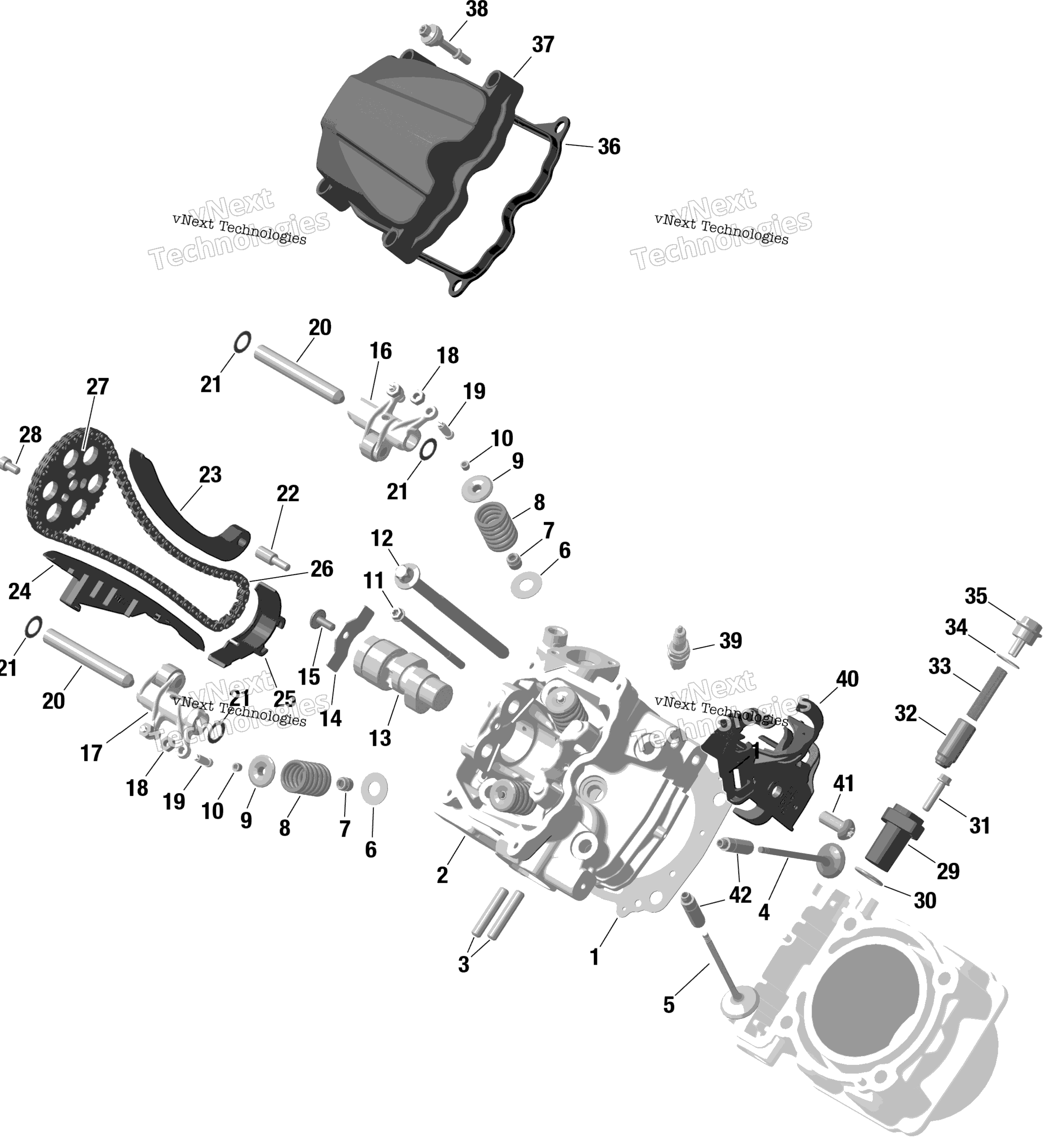 Rotax передний цилиндр головка