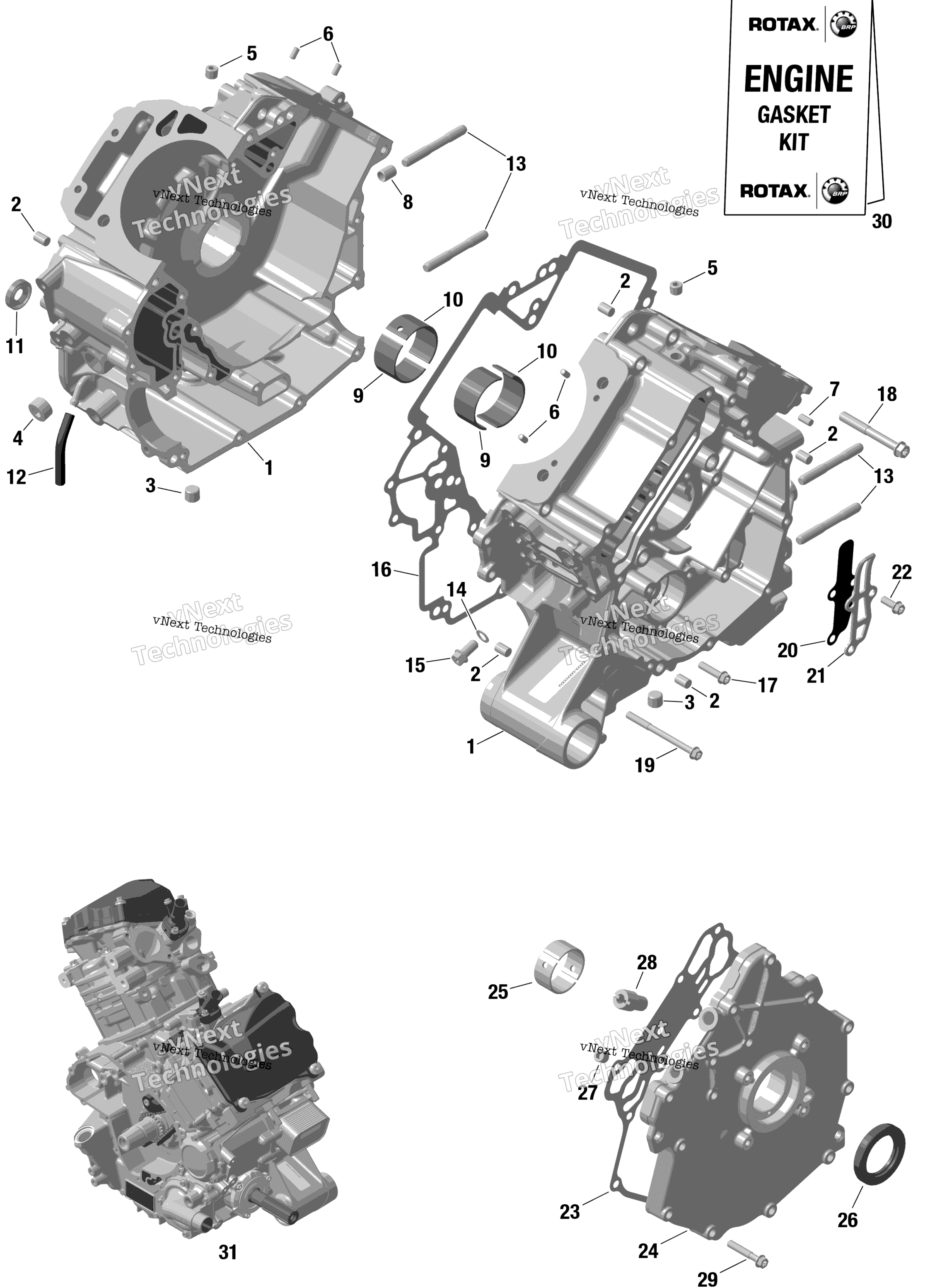 Rotax Crankcase