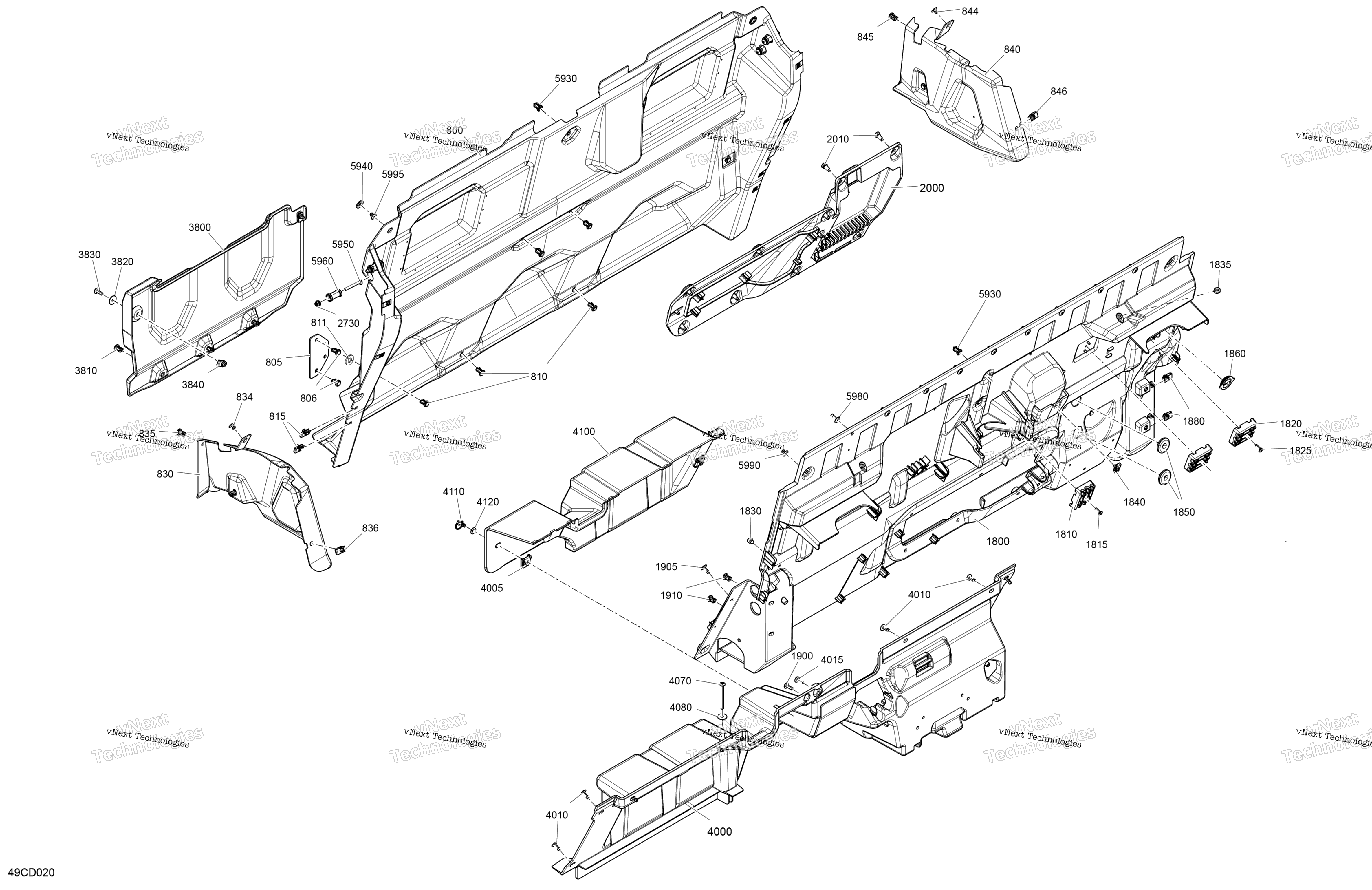 Cab Interior Back Wall