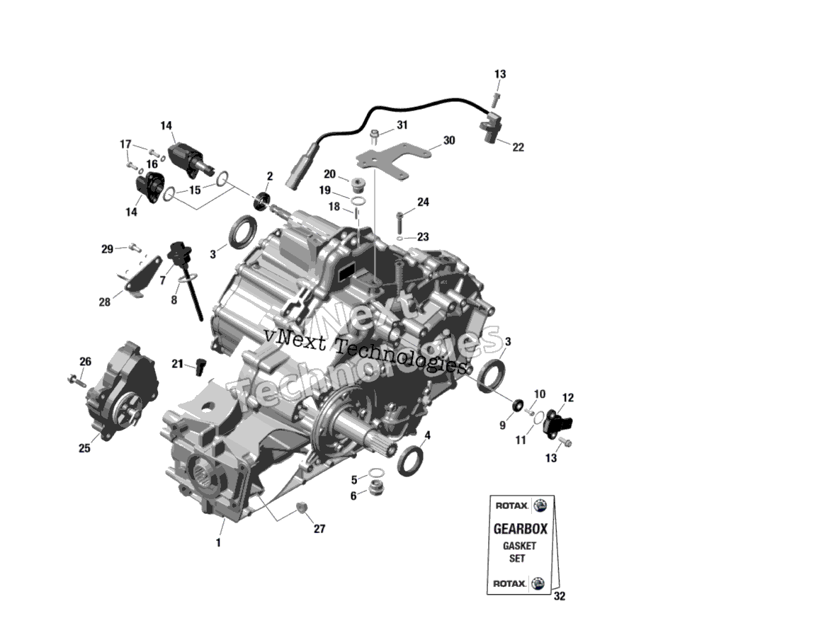 Rotax Gearbox Assy и привод Shaft 686 808 Tremec