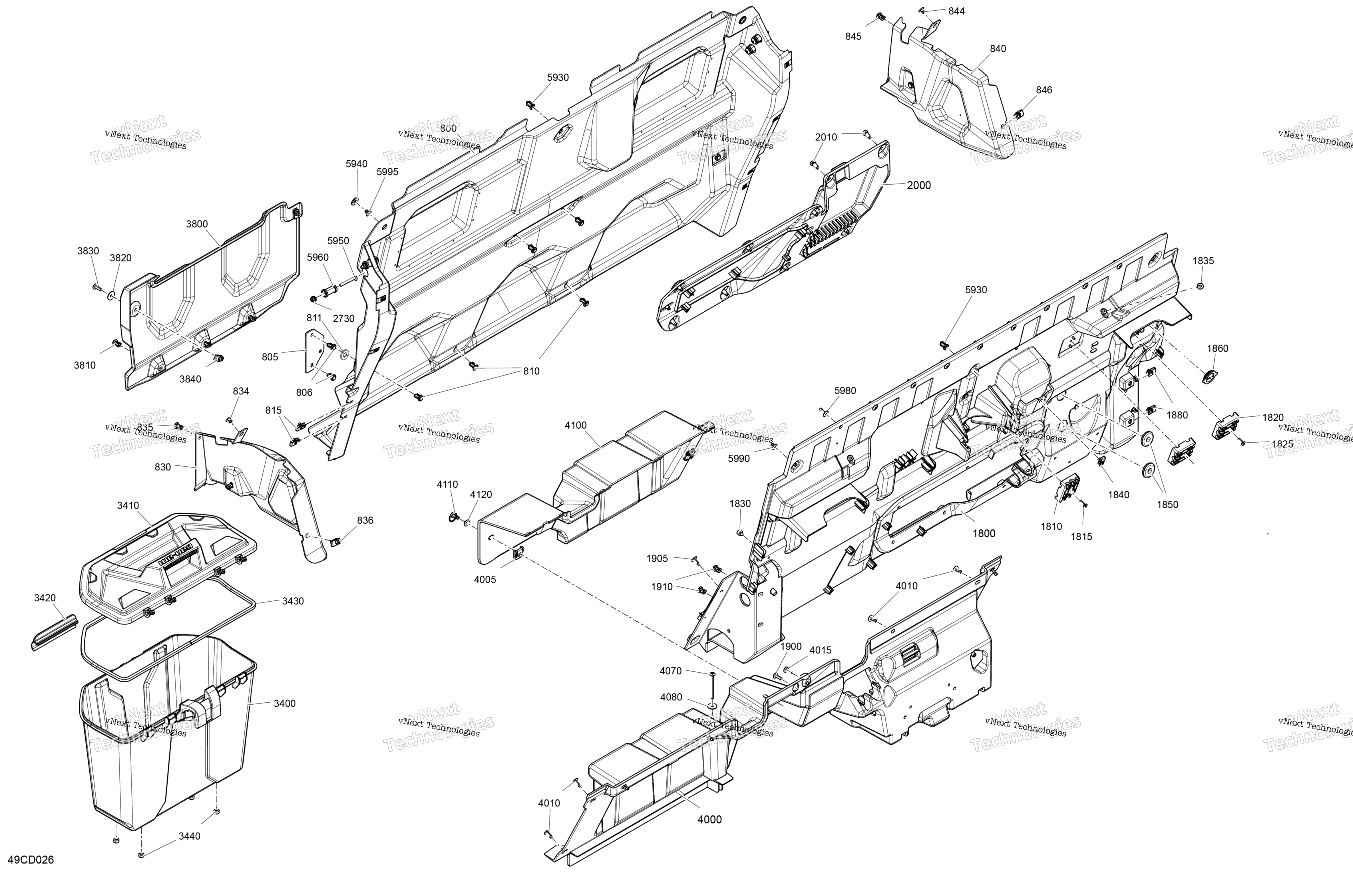 Cab Interior Back Wall