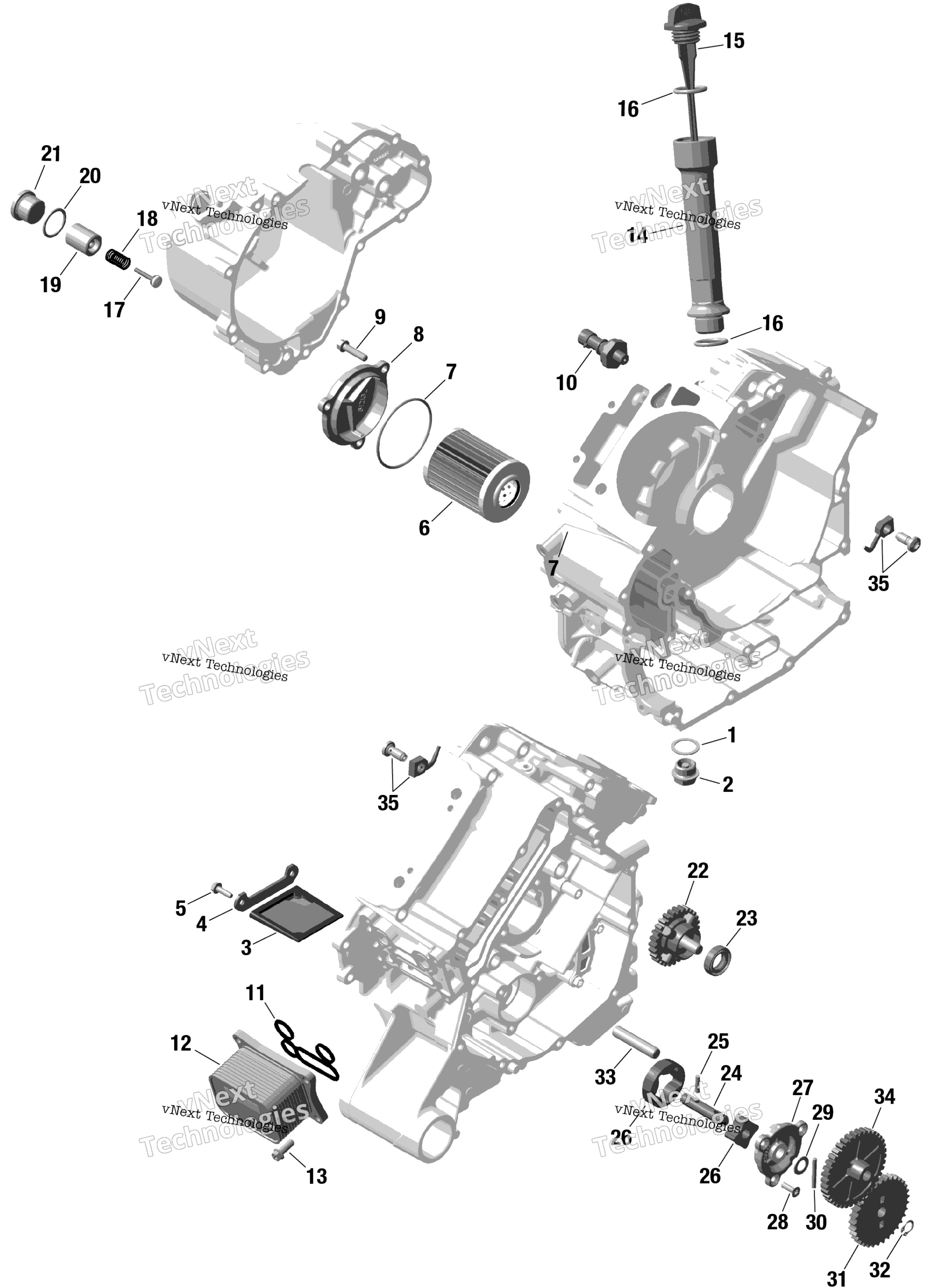 Rotax двигатель Lubrication