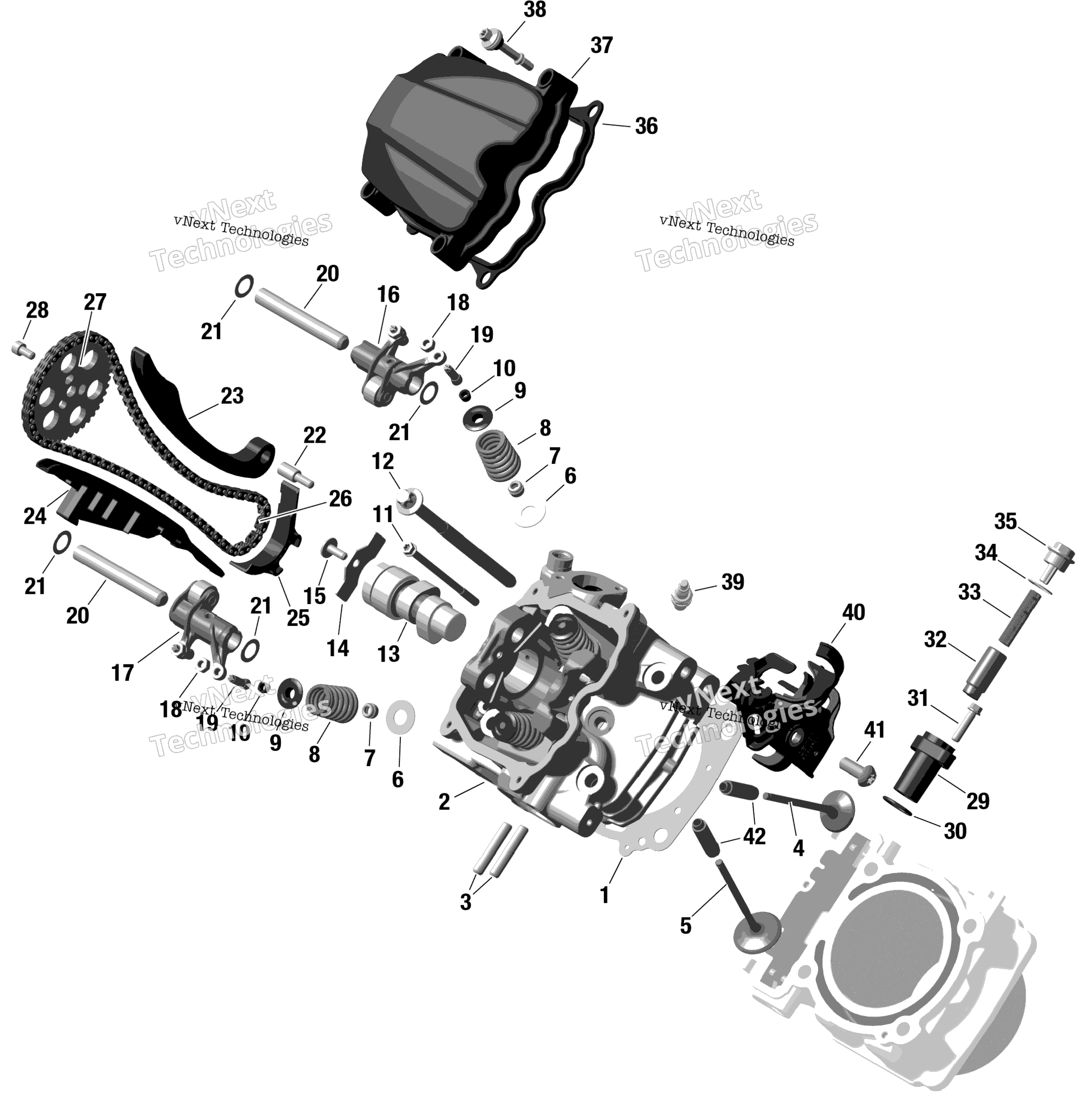 Rotax передний цилиндр головка