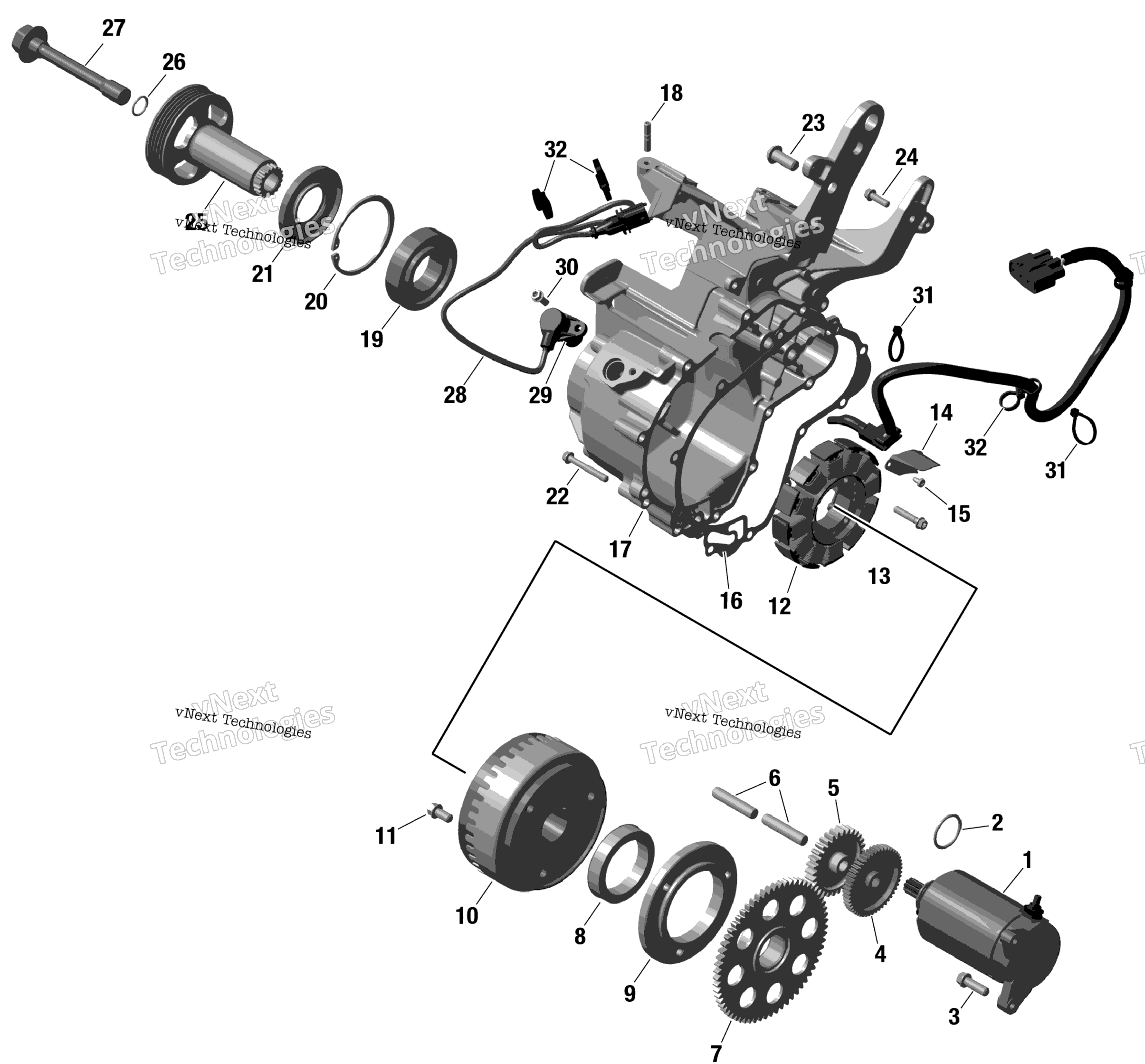 Rotax Magneto и Electric Starter